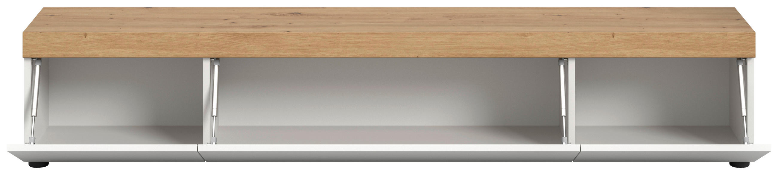 Thumbnail - Lowboard RUDA Artisan Oak Nachbildung weiß B/H/T: ca. 180x34x33 cm