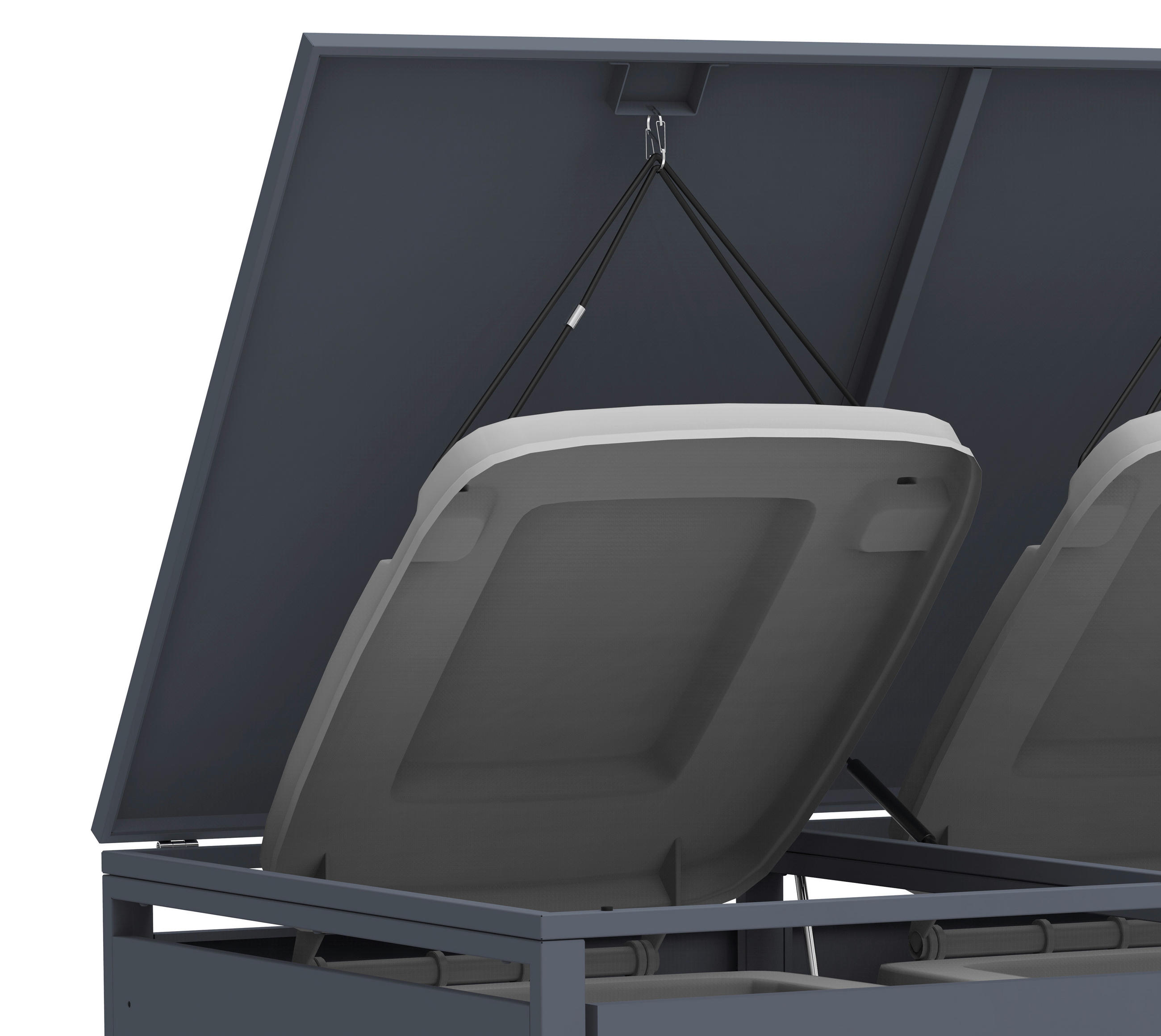 Thumbnail - Westmann Mülltonnenbox Pedura anthrazit B/H/L: ca. 132x116x80 cm