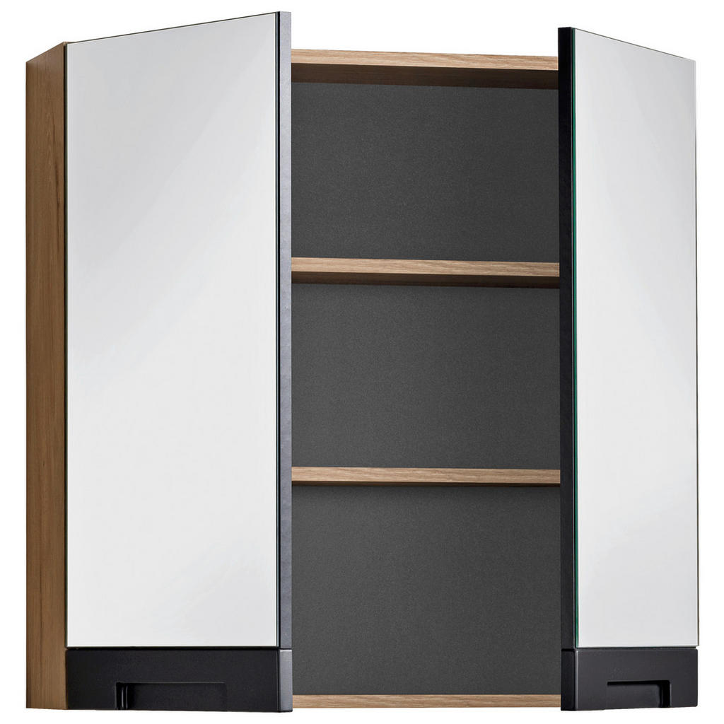 Thumbnail - Spiegelschrank Mailand Eiche Viking Nachbildung anthrazit B/H/T: ca. 70x71x22 cm