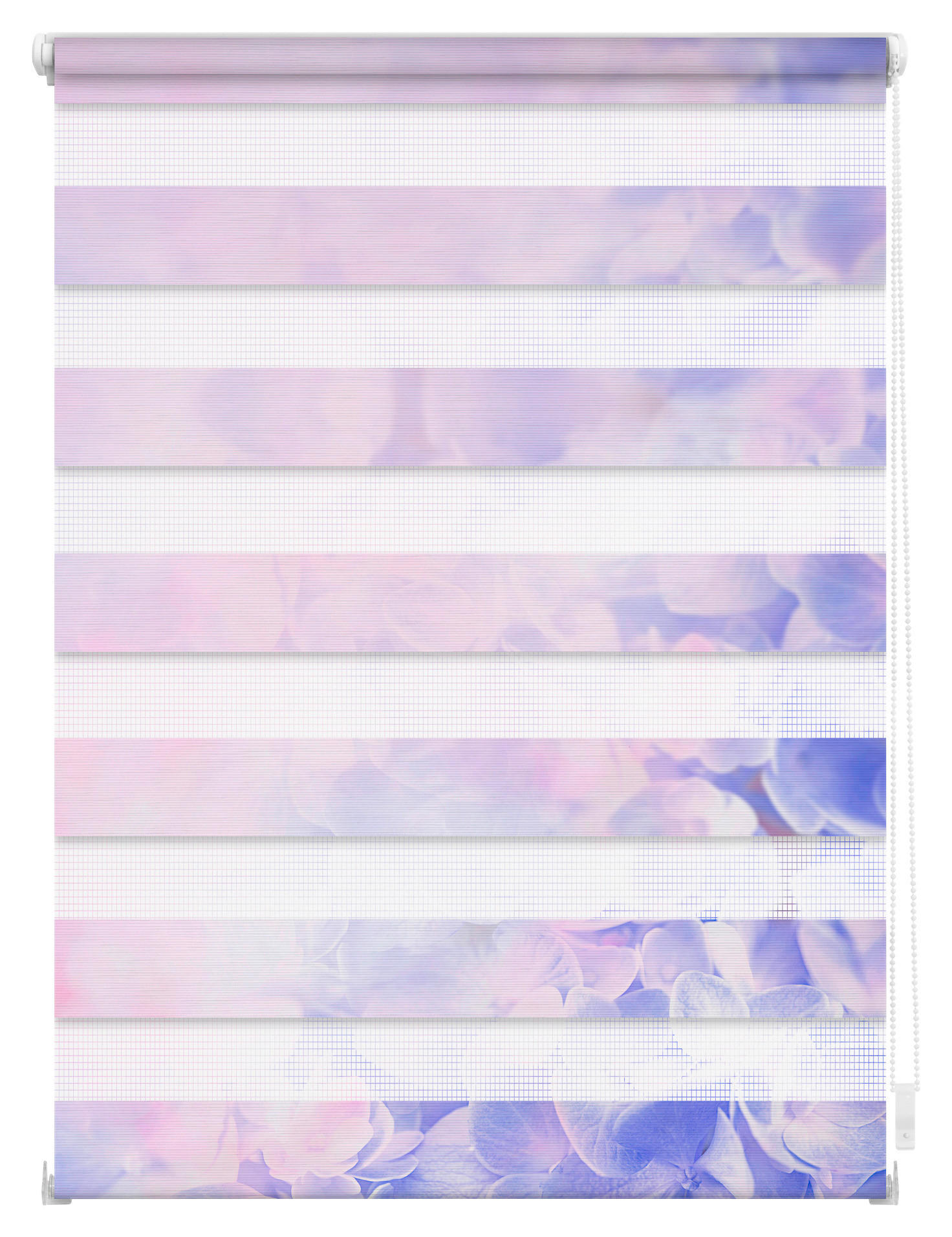 Thumbnail - LICHTBLICK Doppelrollo Duo Hortensie lila B/T: ca. 45x150 cm