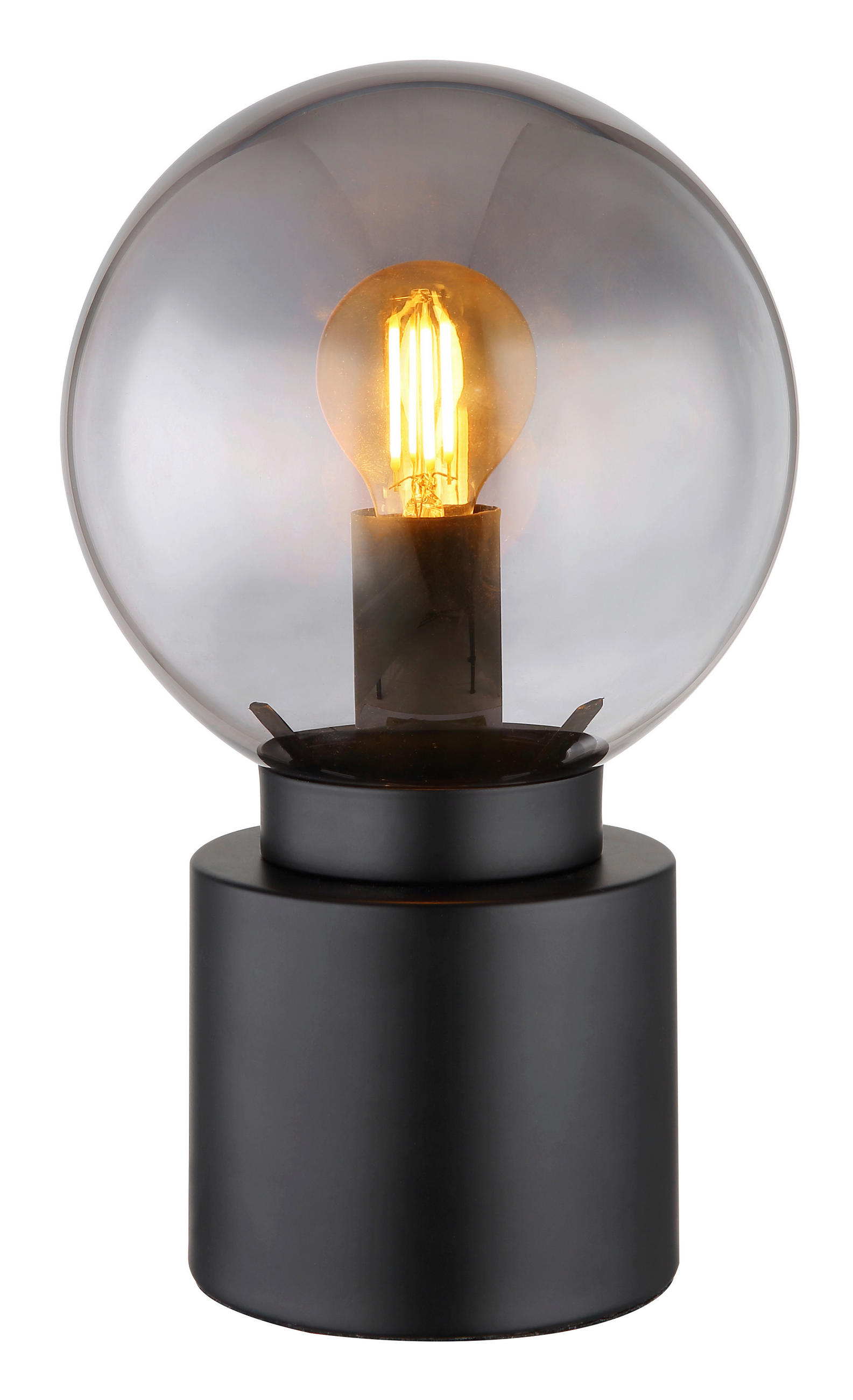 GLOBO Tischleuchte schwarz Metall H/D: ca. 24,5x15 cm E14 1 Brennstellen