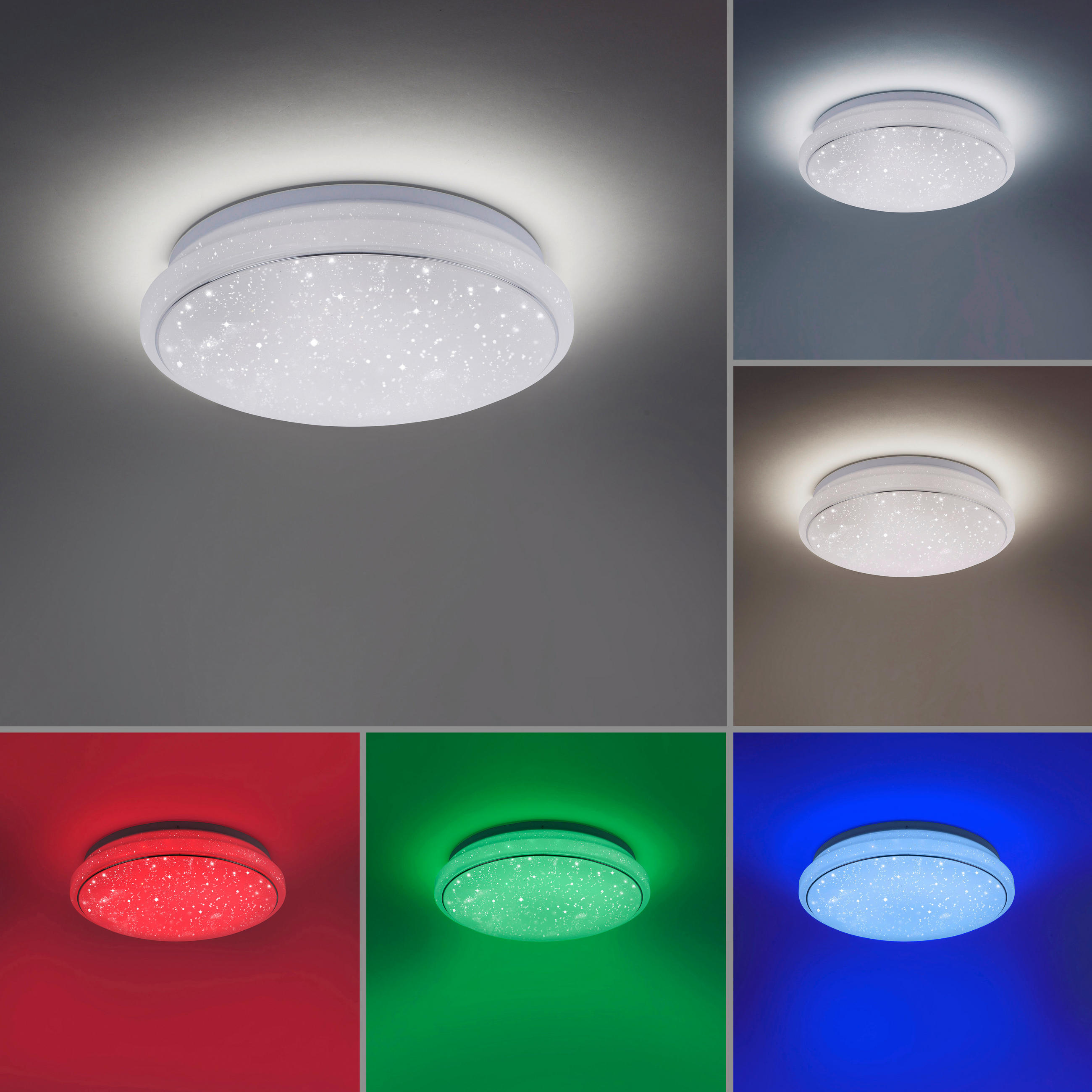 Thumbnail - Just Light LED-Deckenleuchte JUPI 14742-16 weiß Kunststoff H/D: ca. 8,5x35 cm 1 Brennstellen