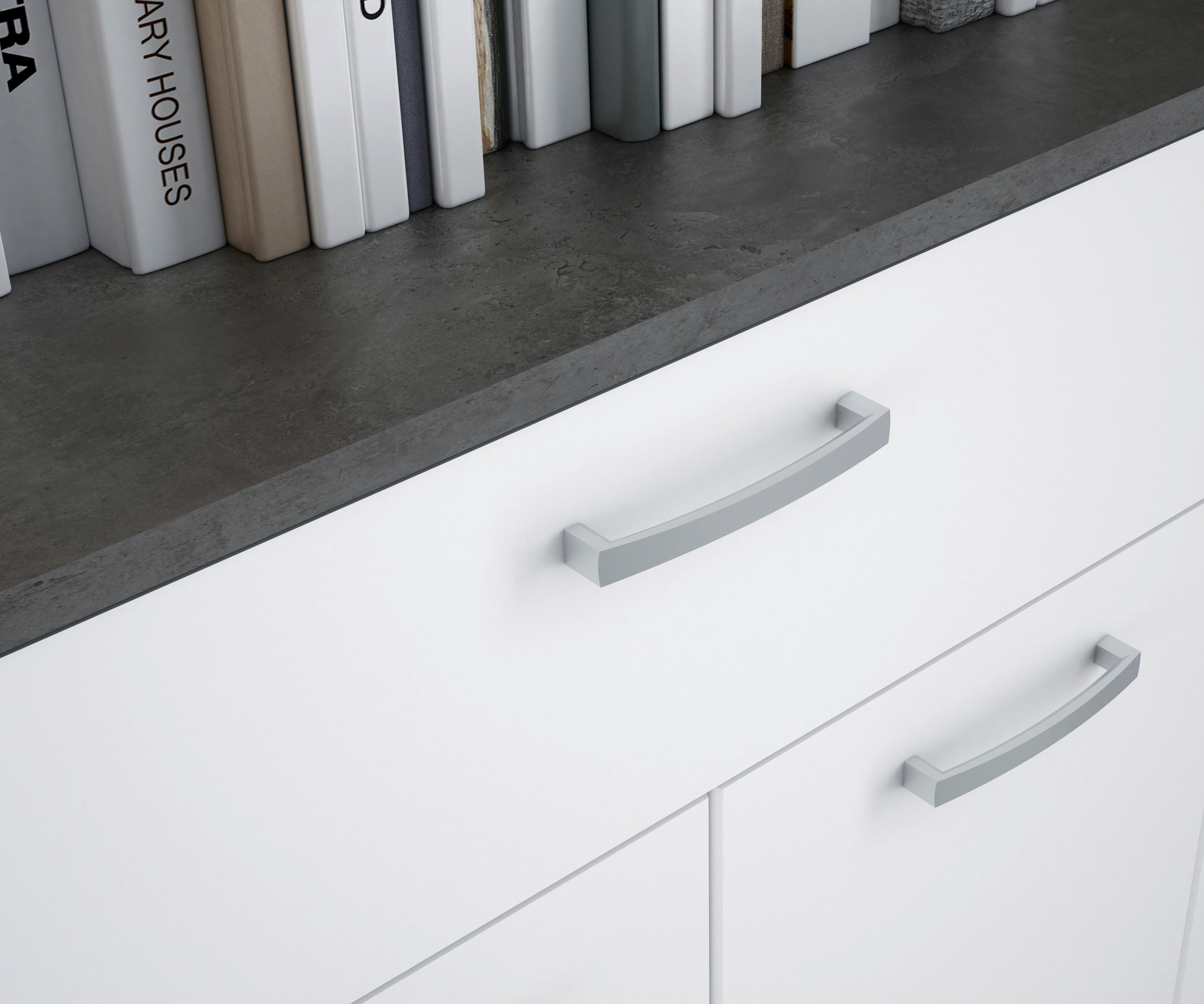 Thumbnail - Kommode  Beton dunkel Optik weiß B/H/T: ca. 139x121x35 cm