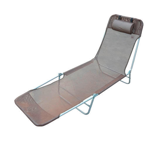 Outsunny Gartenliege braun Netzstoff B/H/L: ca. 56x28x182 cm