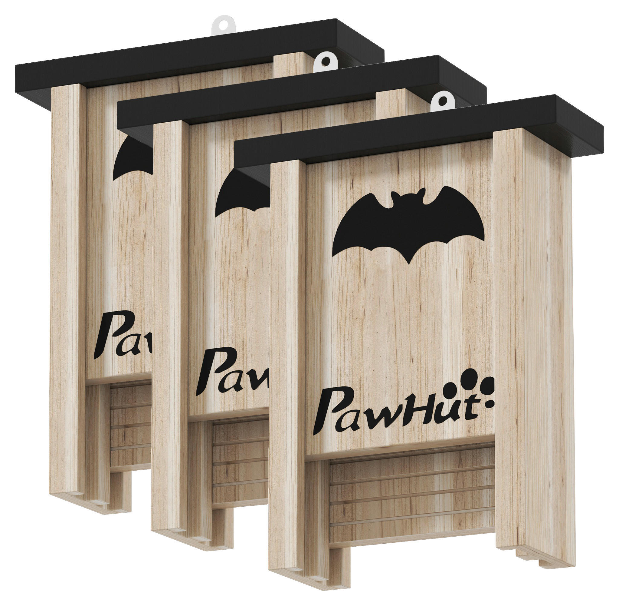 PawHut Fledermauskasten Holzoptik Holz B/H/L: ca. 6x22,5x18 cm