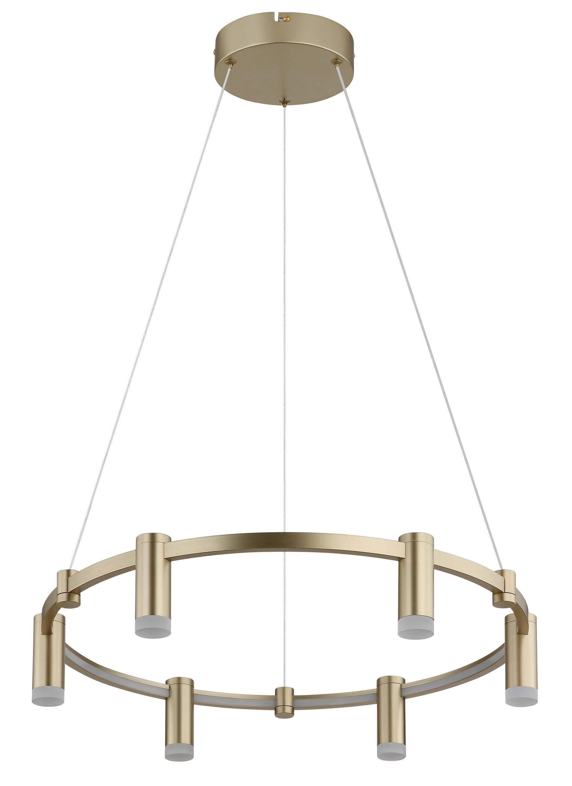 GLOBO Hängeleuchte Opal gold Acryl Aluminium Metall H/D: ca. 120x62 cm 1.0 Brennstellen