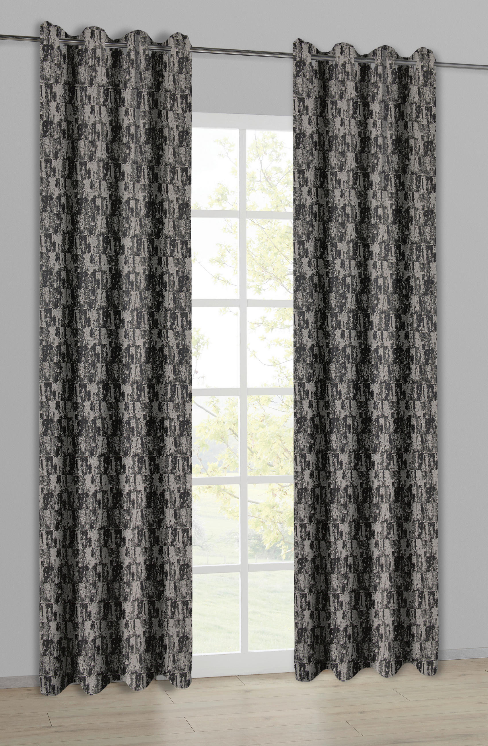 Dekovorhang Ella anthrazit B/L: ca. 140x245 cm