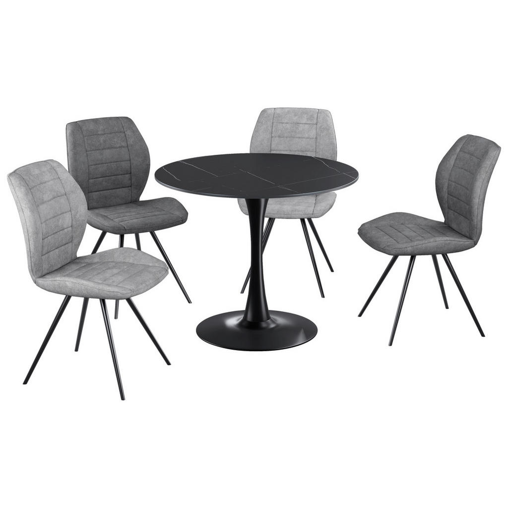 Thumbnail - Esstisch Sevilla schwarz H/D: ca. 75x90 cm