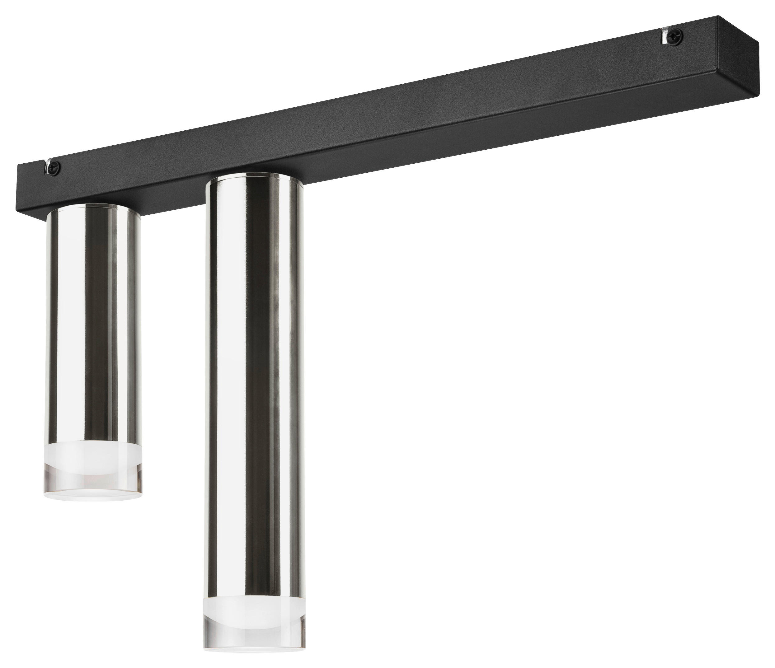 Lamkur Deckenleuchte schwarz Stahl B/H/L: ca. 8x31,5x50 cm E27 2 Brennstellen