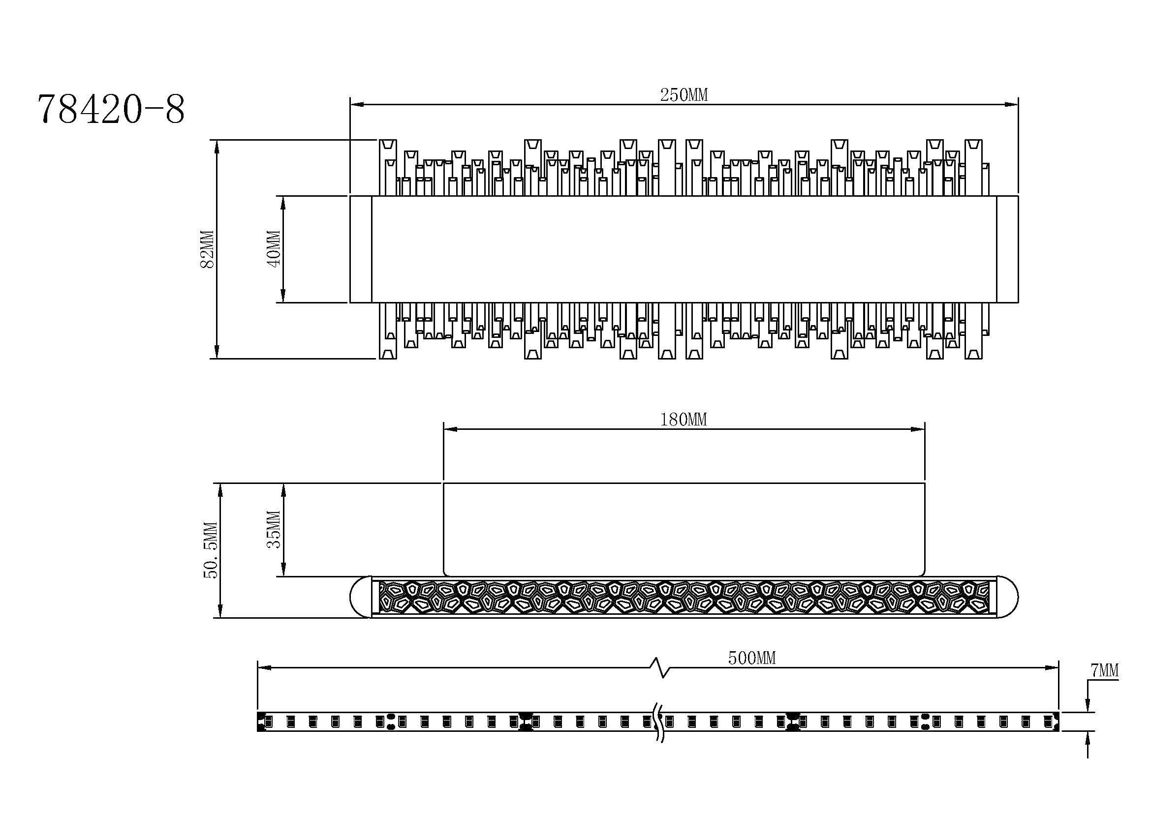 Thumbnail - GLOBO Wandleuchte schwarz grau Aluminium Metall B/H/L: ca. 6,5x30,5x14,5 cm