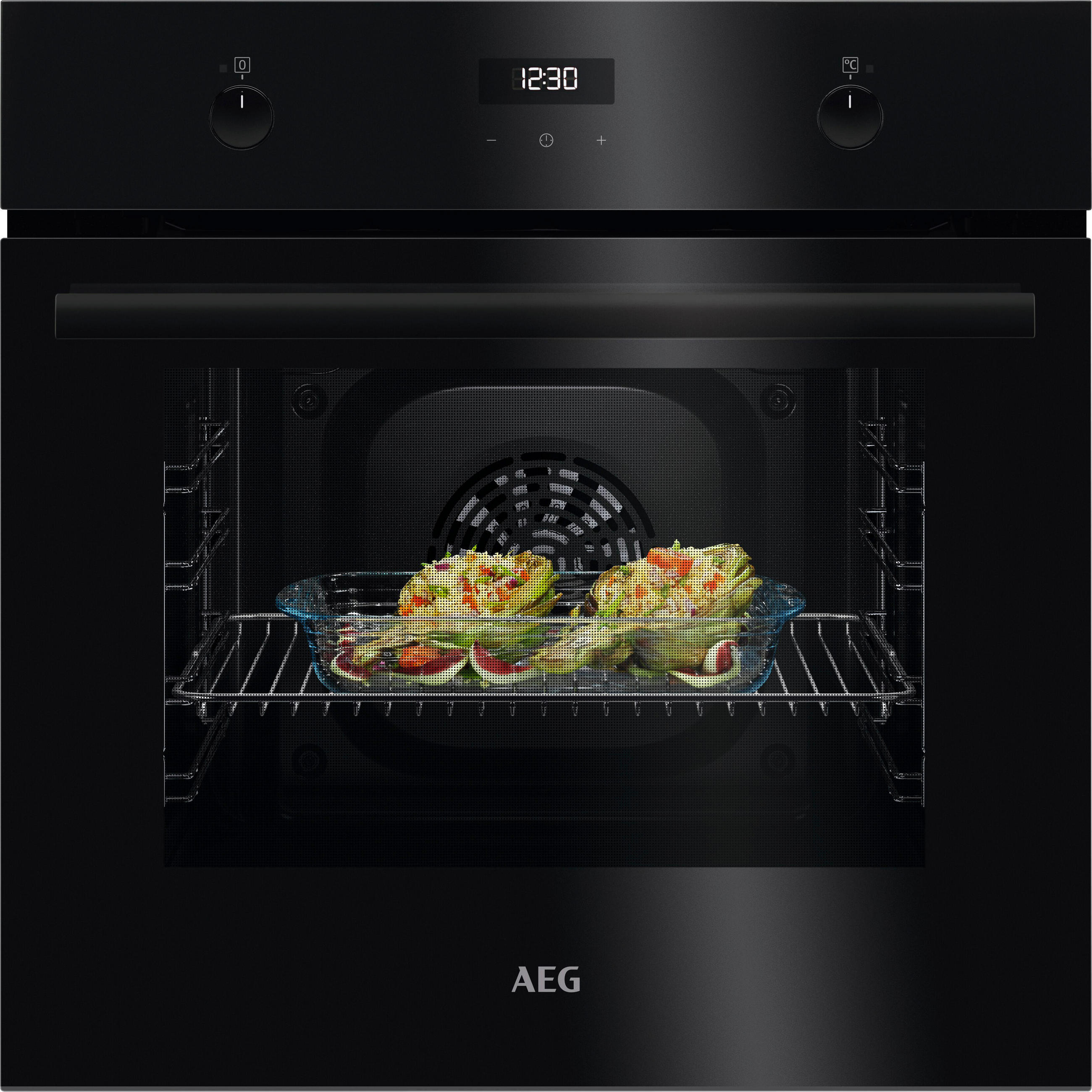 AEG Backofen-Set XXXL80 schwarz B/H/T: ca. 59,5x59,4x56,7 cm