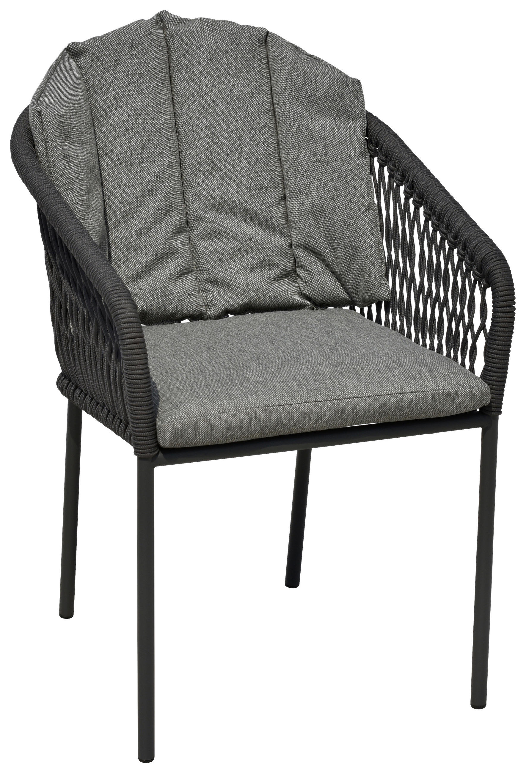 POCOline Gartenstuhl grau Webstoff B/H/L: ca. 68x79x58 cm