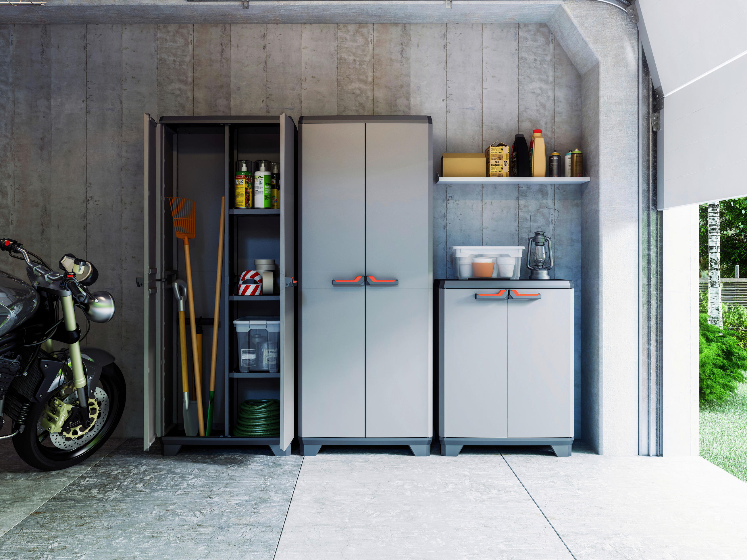 Thumbnail - Keter Kunststoffschrank Stilo grau Kunststoff B/H/L: ca. 68x90x39 cm