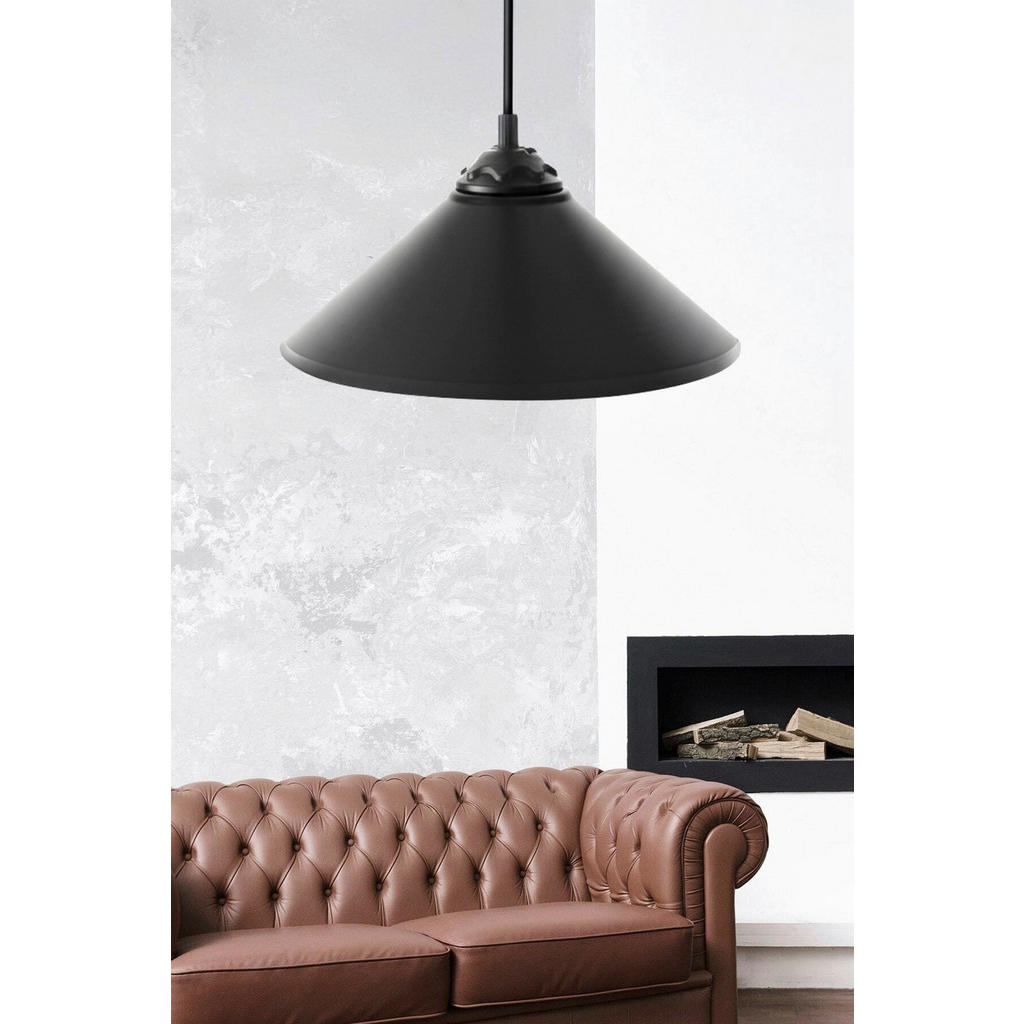 Thumbnail - Opviq Pendelleuchte schwarz Polycarbonat B/H/T/L: ca. 6,5x50x25x6,5 cm E27 1 Brennstellen