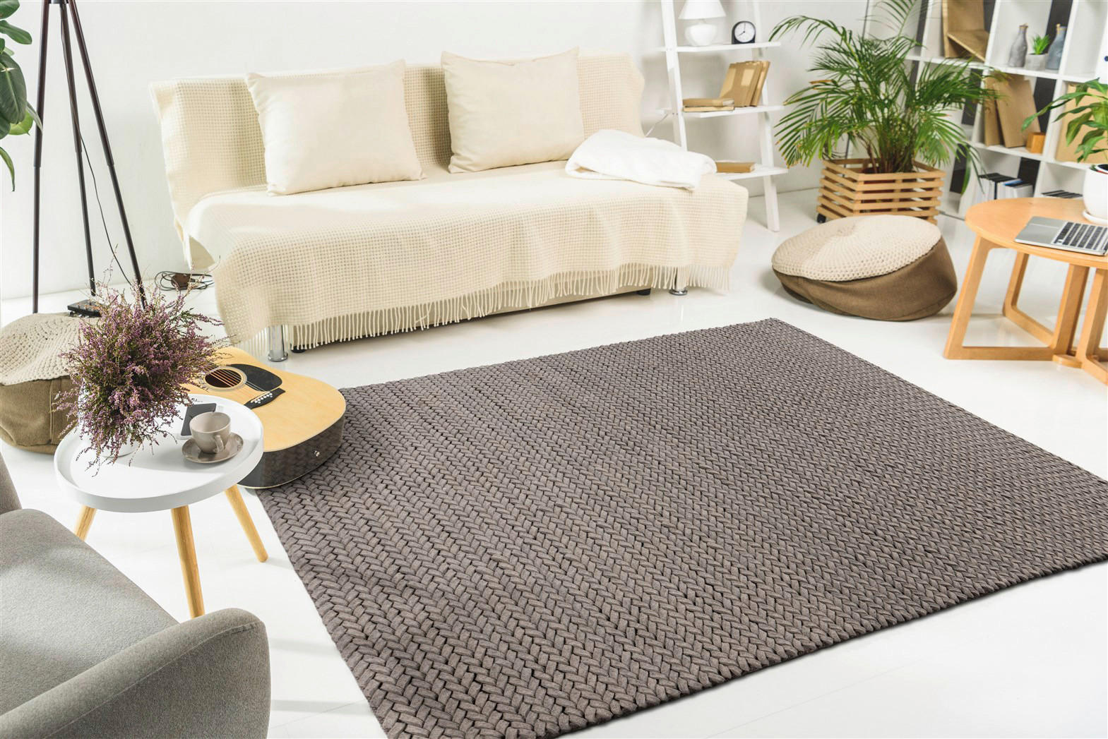 Thumbnail - Padiro Flachflorteppich Robbie 125 braun B/H/L: ca. 200x2,1x290 cm