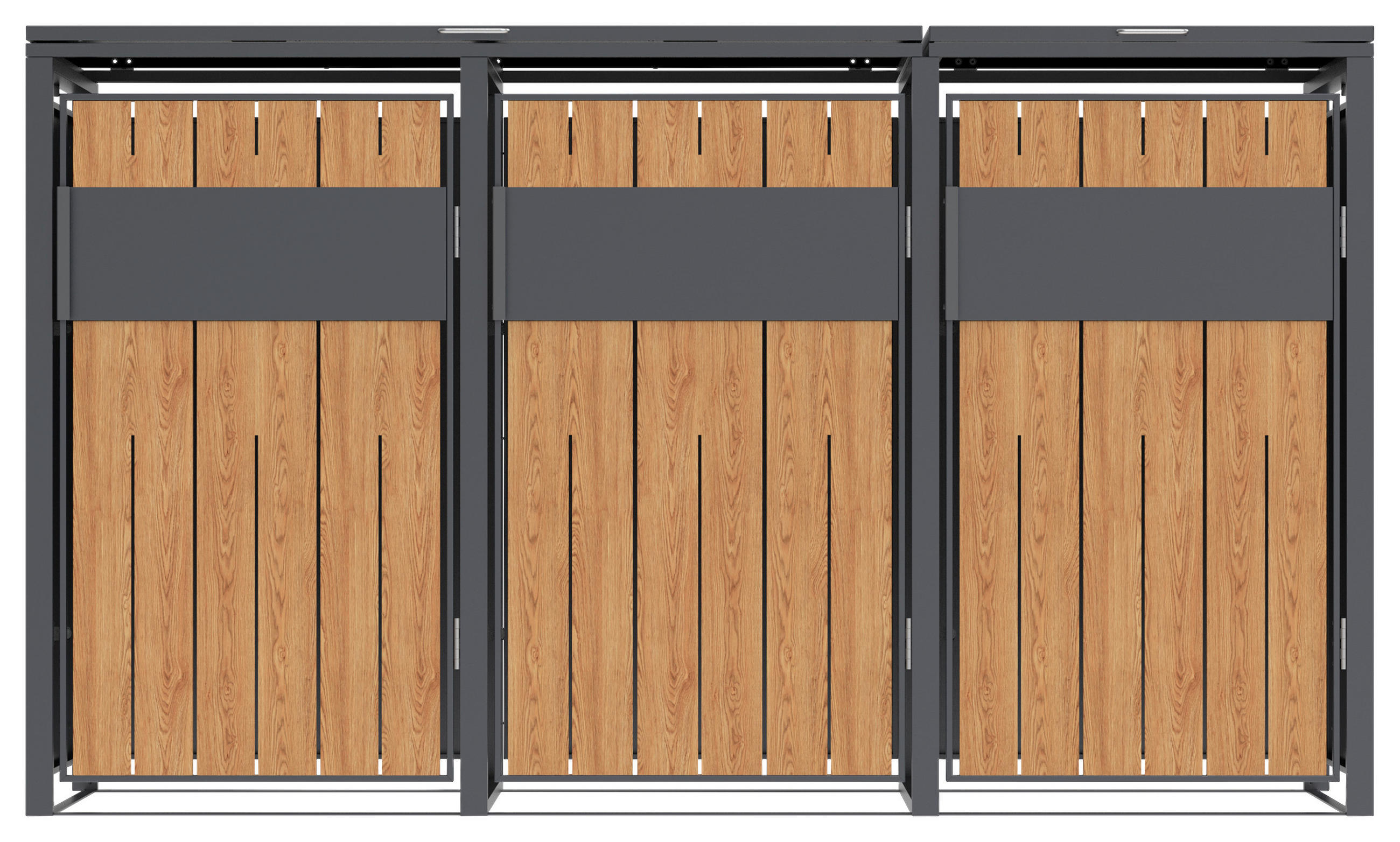Westmann Mülltonnenbox Varius Holzoptik B/H/L: ca. 198x116x80 cm