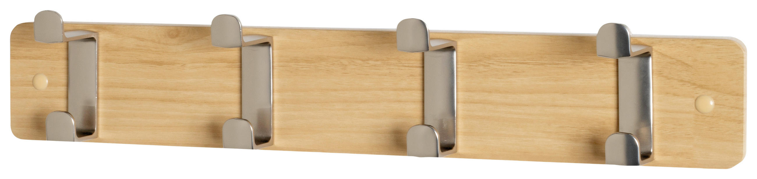 Thumbnail - Garderobenleiste  Eiche hell Nachbildung Edelstahl Optik B/H/T: ca. 45x7x6 cm