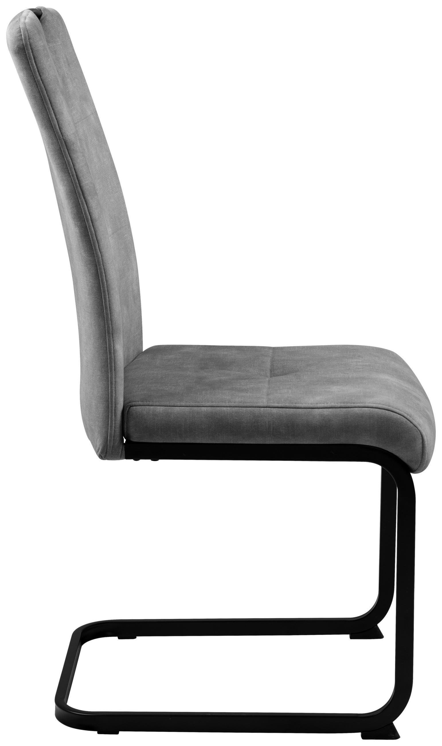 Thumbnail - Schwingstuhl Zora hellgrau Microfaser B/H/T: ca. 42x100x61 cm