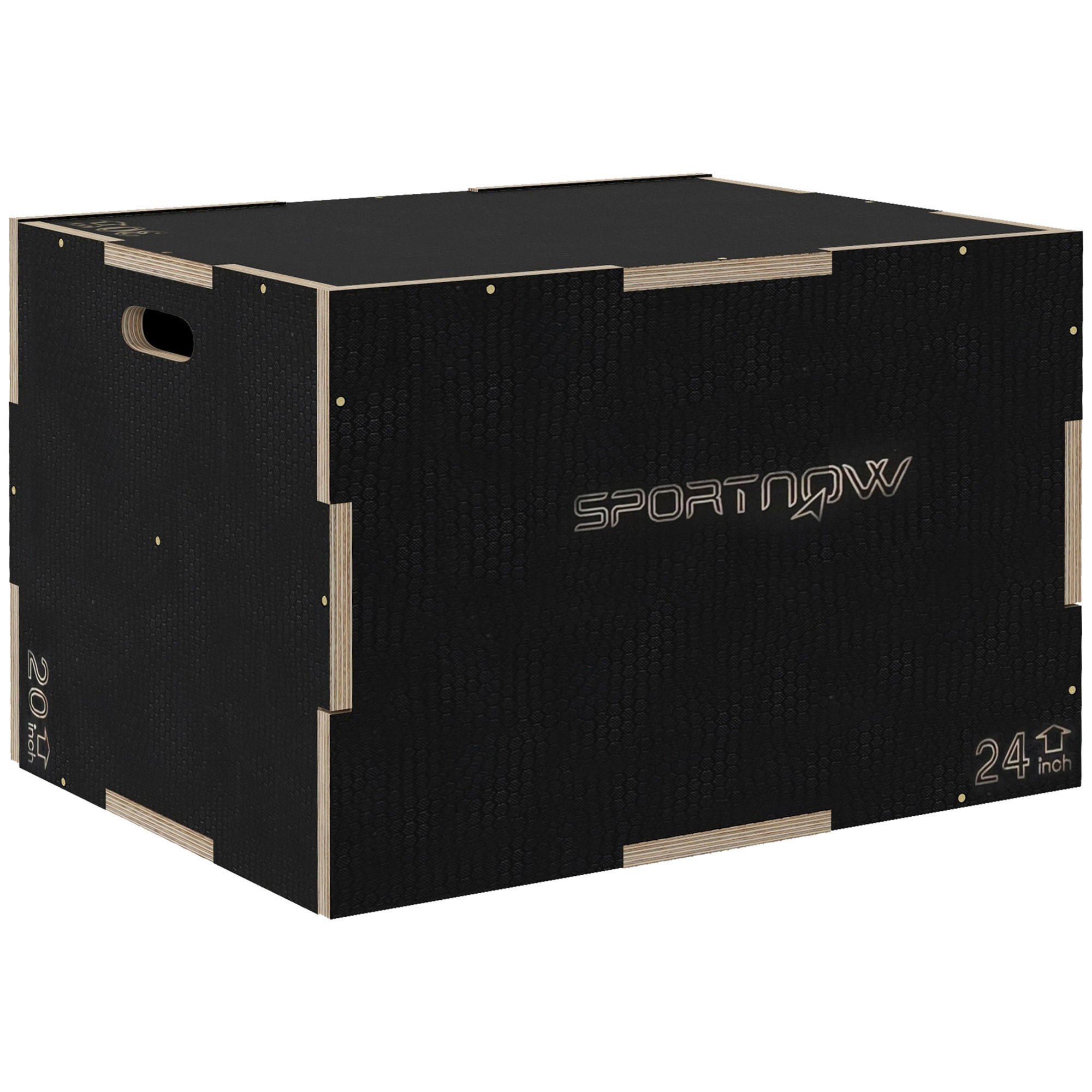 SPORTNOW Sprungbox schwarz Buche B/H/L: ca. 61x51x76 cm