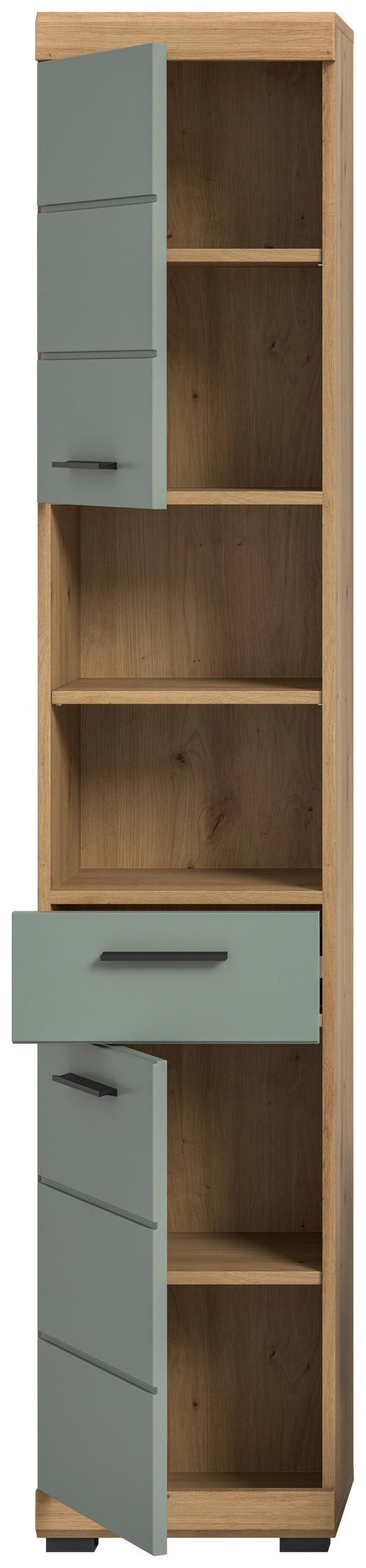 Thumbnail - Badhochschrank Scout Eiche Artisan Nachbildung salbei Nachbildung B/H/T: ca. 37x191x31 cm