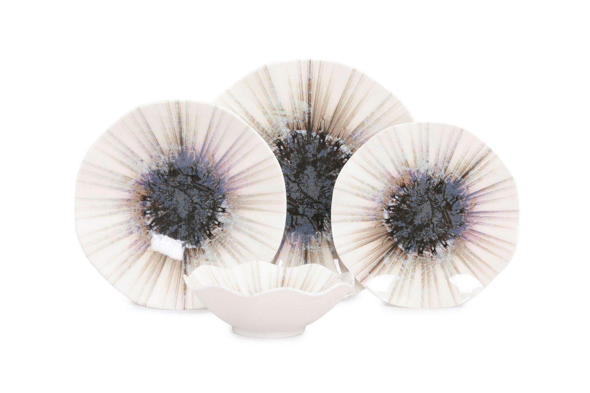 Hermia Concept Kombiservice mehrfarbig Porzellan 24 tlg.