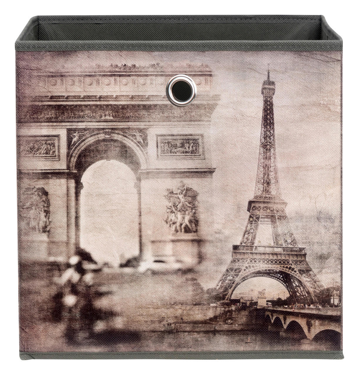 Thumbnail - Motivbox Paris dunkelbeige B/H/T: ca. 32x32x32 cm