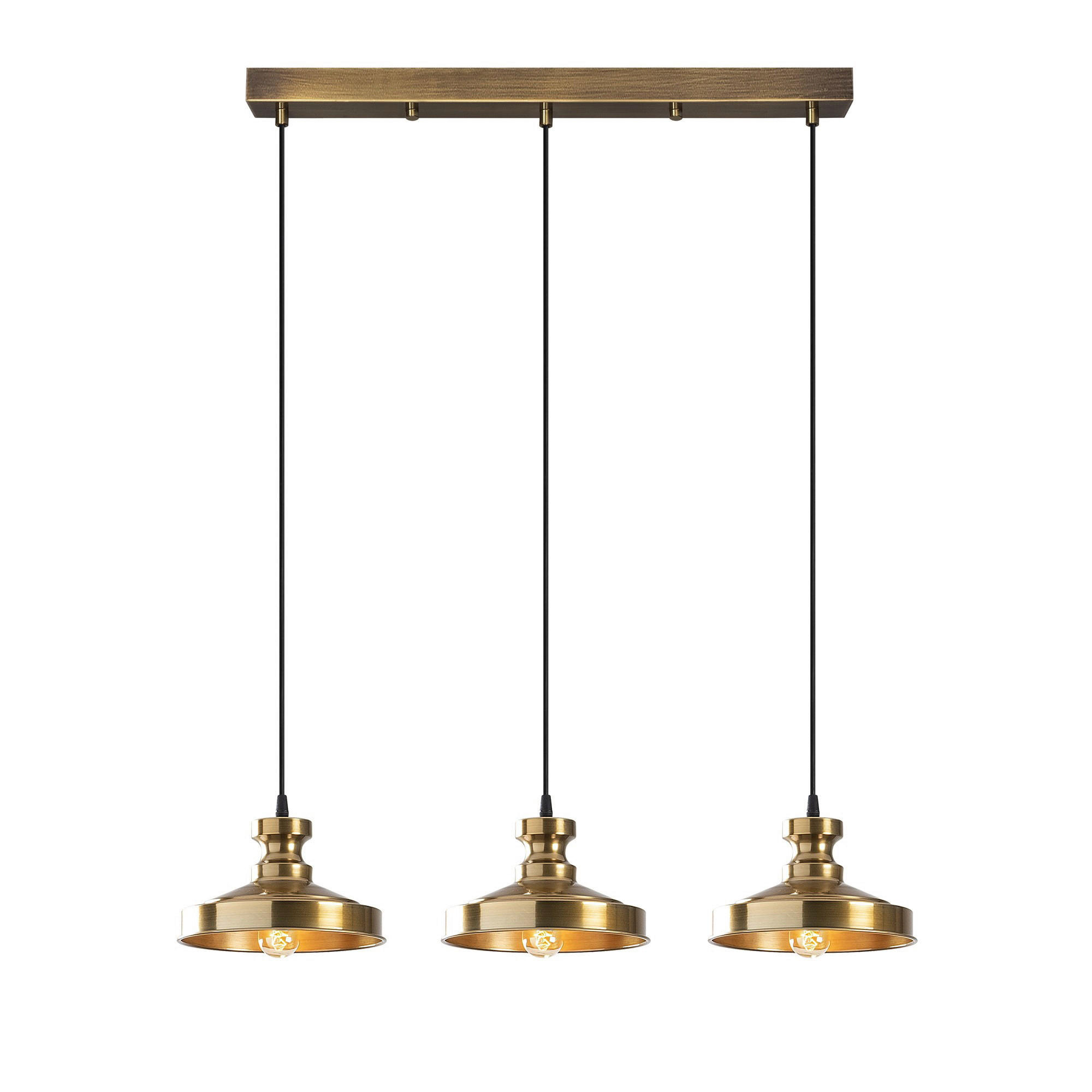 Opviq Pendelleuchte Berceste Metall B/H/T/L: ca. 72x109x22x72 cm E27 3 Brennstellen