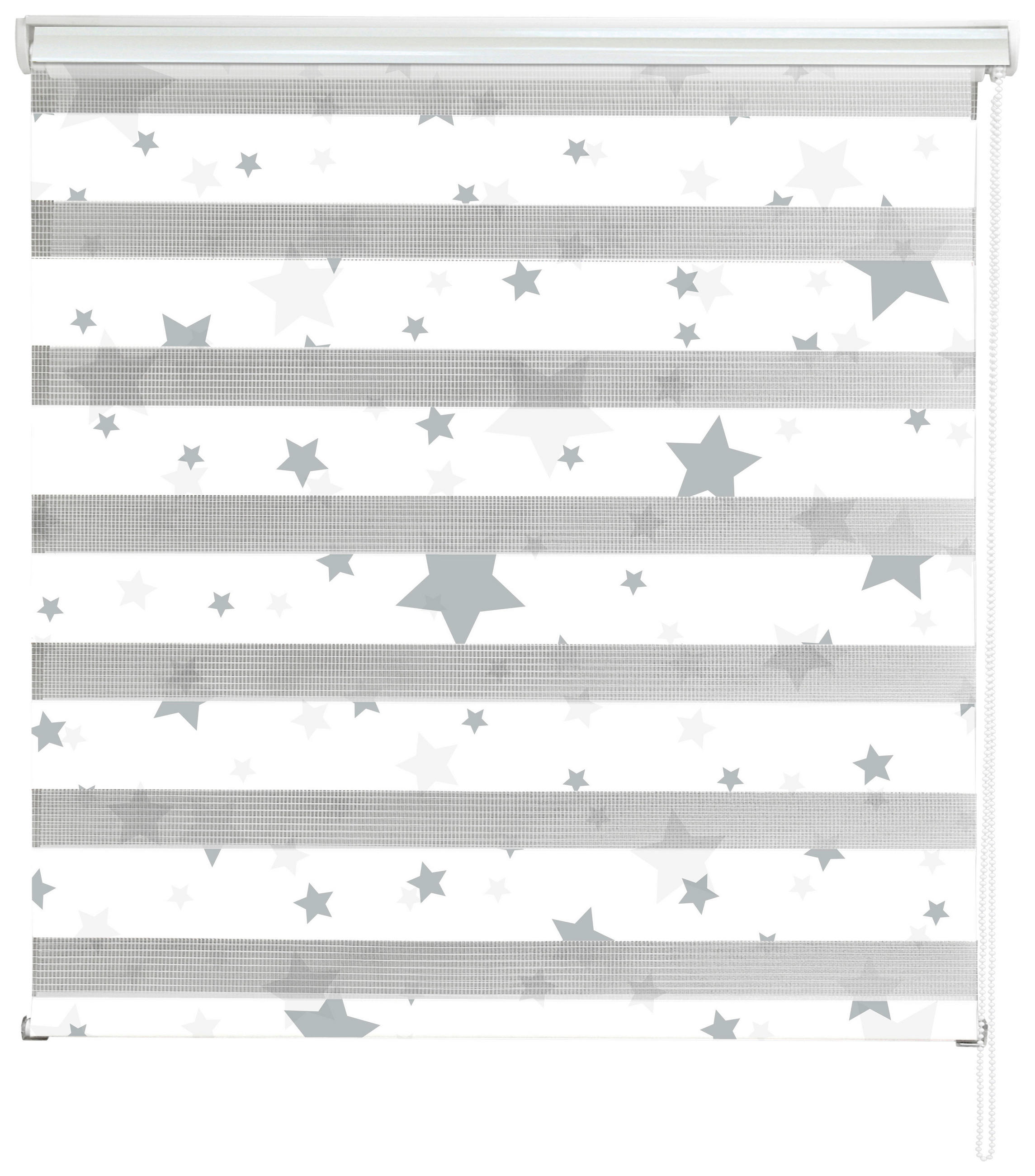 Thumbnail - POCOline Doppelrollo mit Blende Star weiß B/L: ca. 100x160 cm