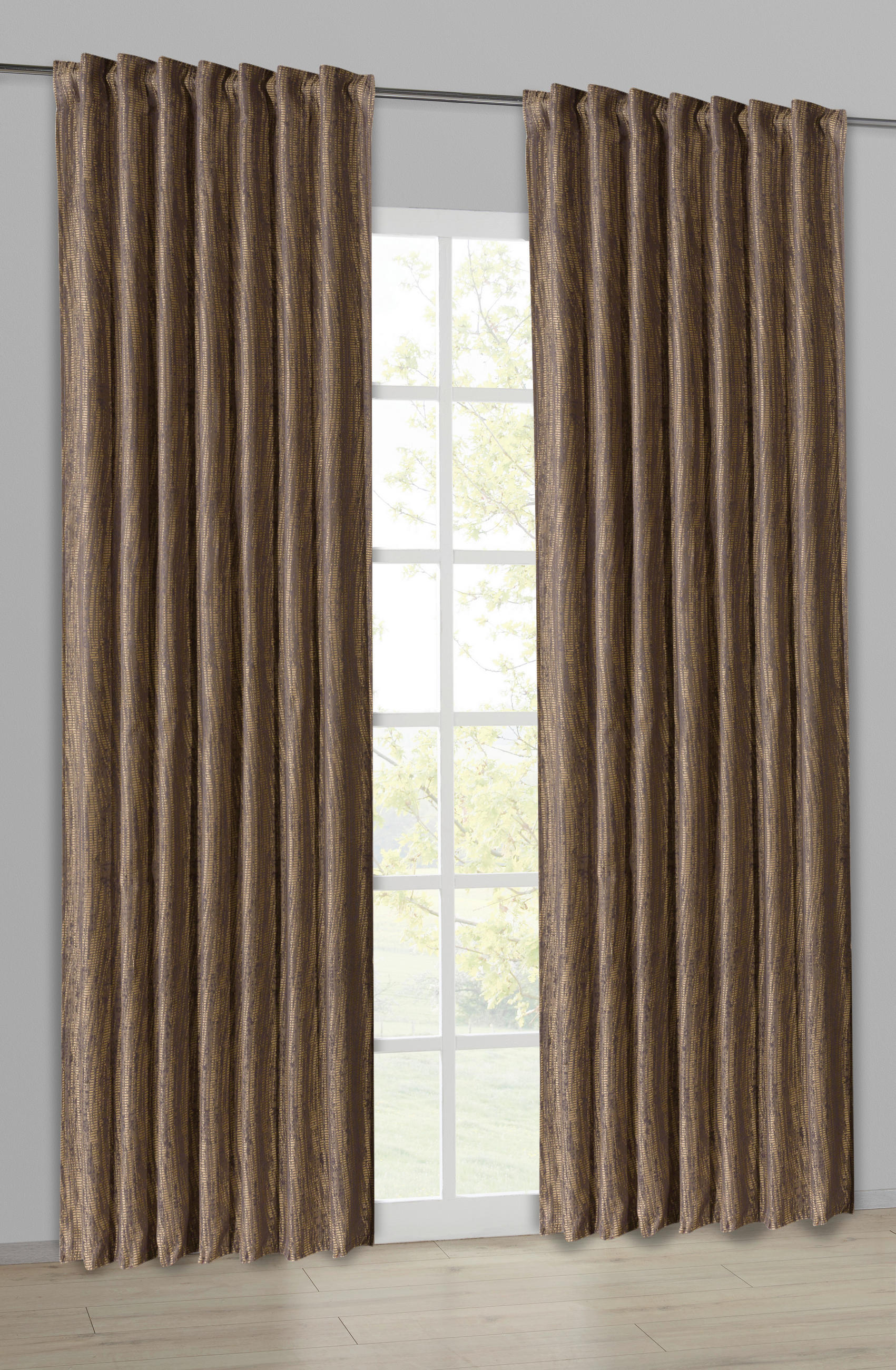 Kombivorhang Svenja braun B/L: ca. 140x245 cm