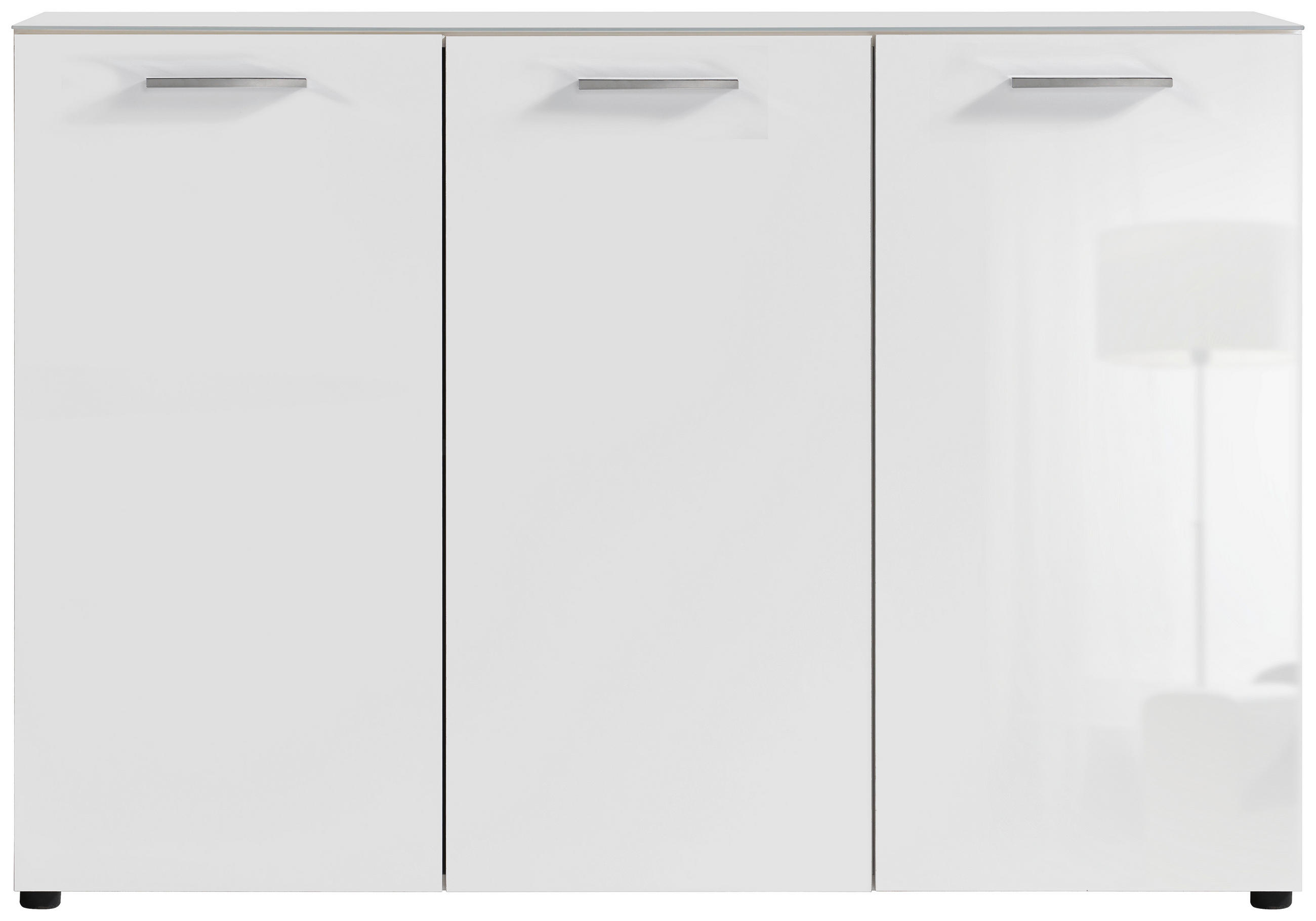 Thumbnail - Kommode Rio weiß weiß glänzend B/H/T: ca. 120x83x35 cm