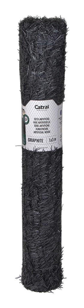 NORTENE Kunsthecke anthrazit PVC B/H/L: ca. 300x15x102 cm