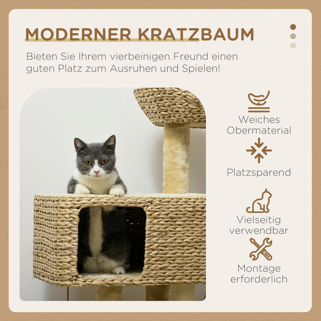Thumbnail - PawHut Kratzbaum beige Sisal B/H/L: ca. 40x98x60 cm