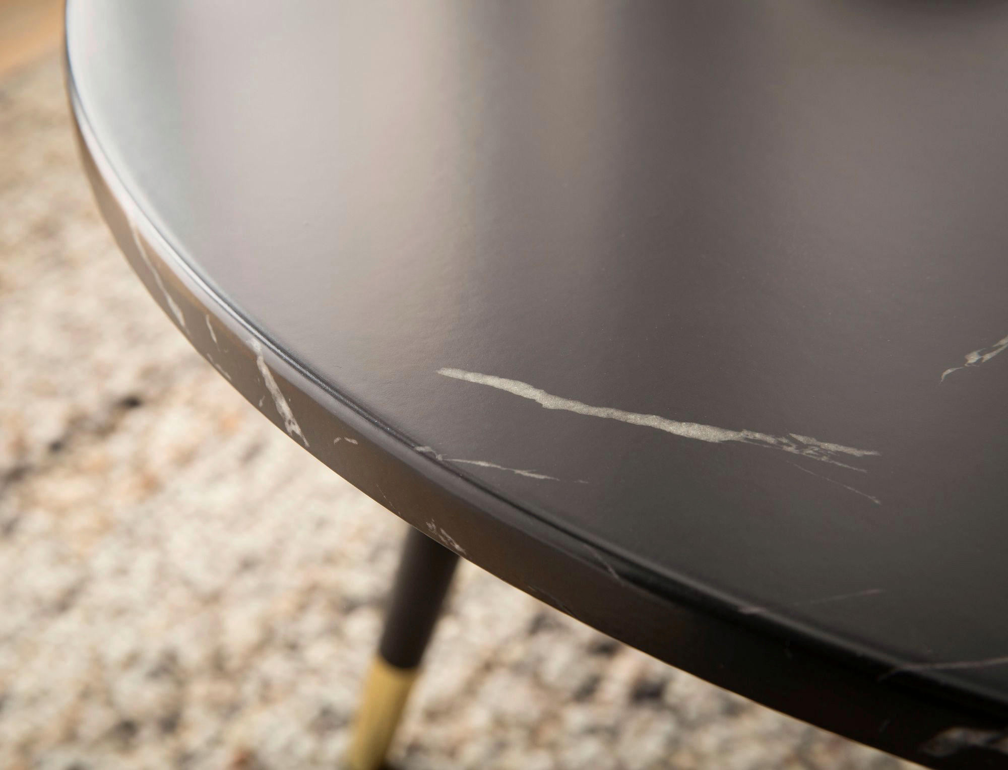 Thumbnail - Wohnling Couchtisch schwarz Marmor B/H/T: ca. 60x41x60 cm