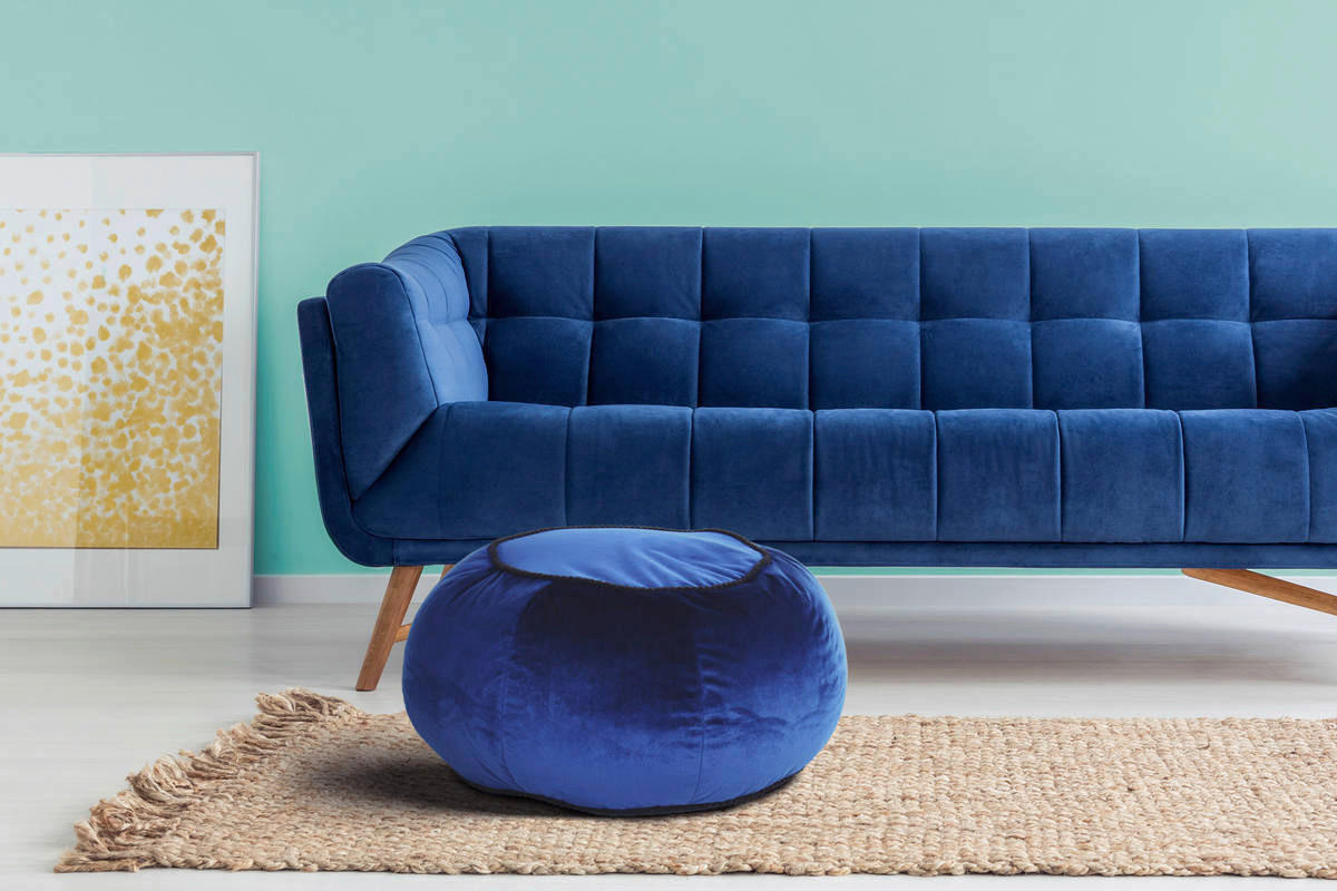 Thumbnail - 360 Living Hocker Taj Mahal 300 blau H/D: ca. 35x65 cm