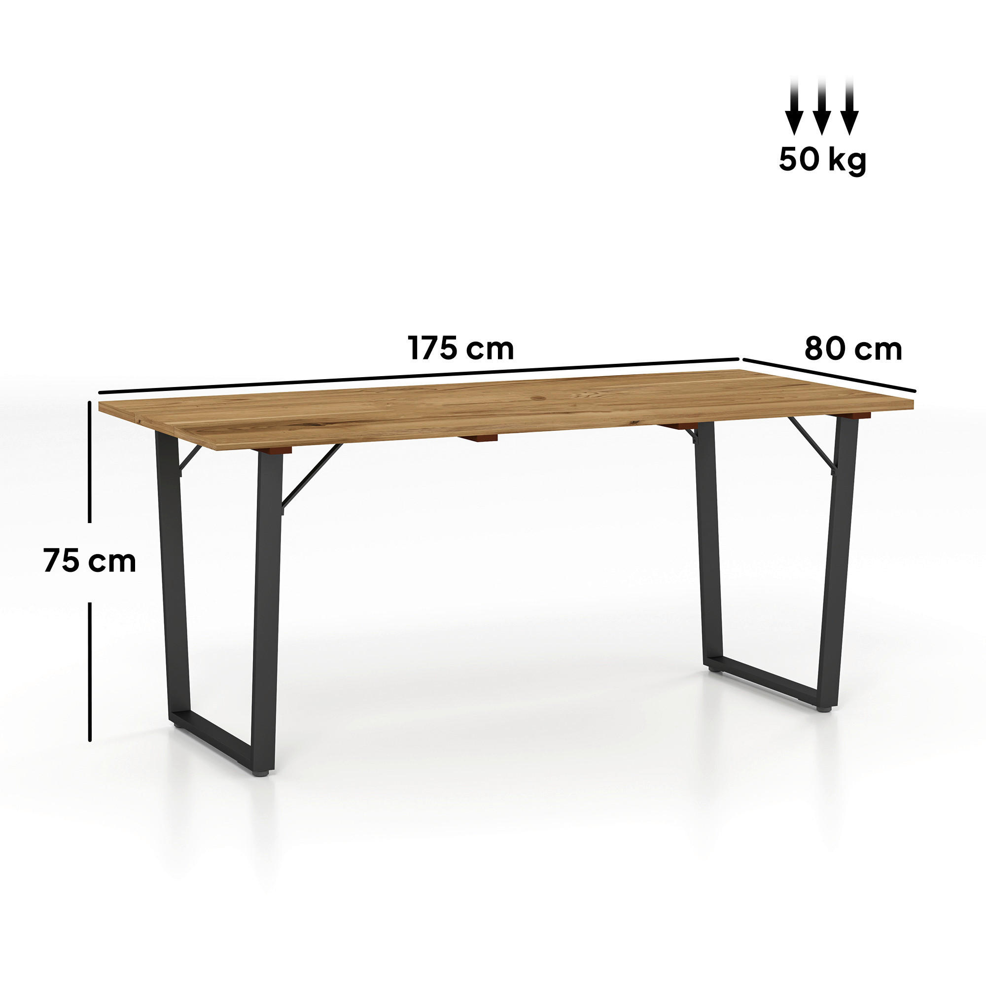 Thumbnail - Outsunny Gartentisch braun Holz B/H/L: ca. 80x75x175 cm