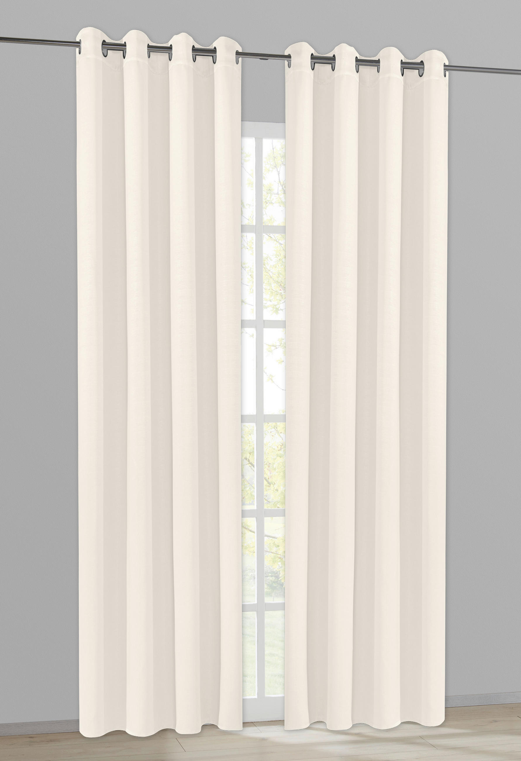 Happy Home Ösenvorhang Freiburg natur B/L: ca. 140x235 cm