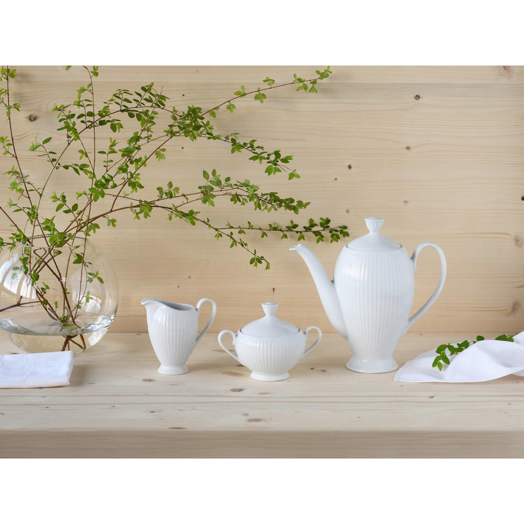 Thumbnail - CreaTable Kaffeegarnitur Valencia weiß Porzellan