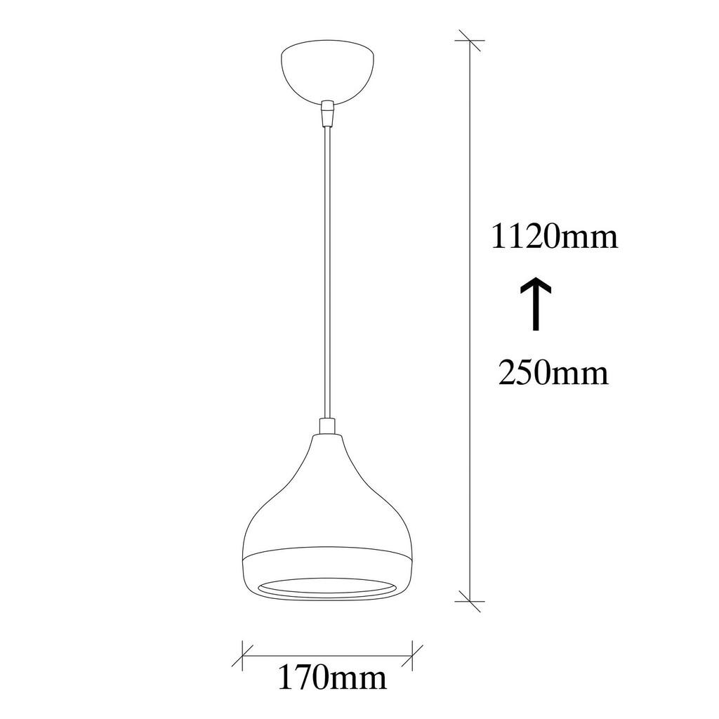 Thumbnail - Opviq Pendelleuchte Yildo-6867 weiß rot B/H/T/L/D: ca. 17x112x17x17x17 cm E27 1 Brennstellen
