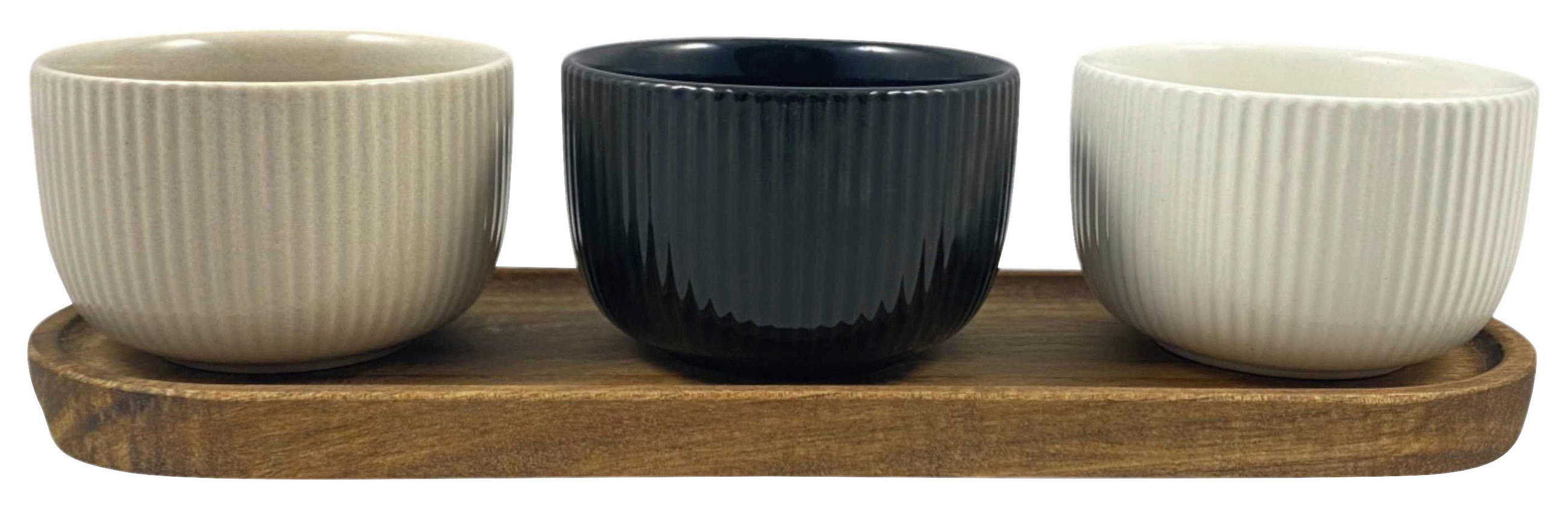 Servierplatte beige Steingut B/H/L: ca. 27x9x6 cm