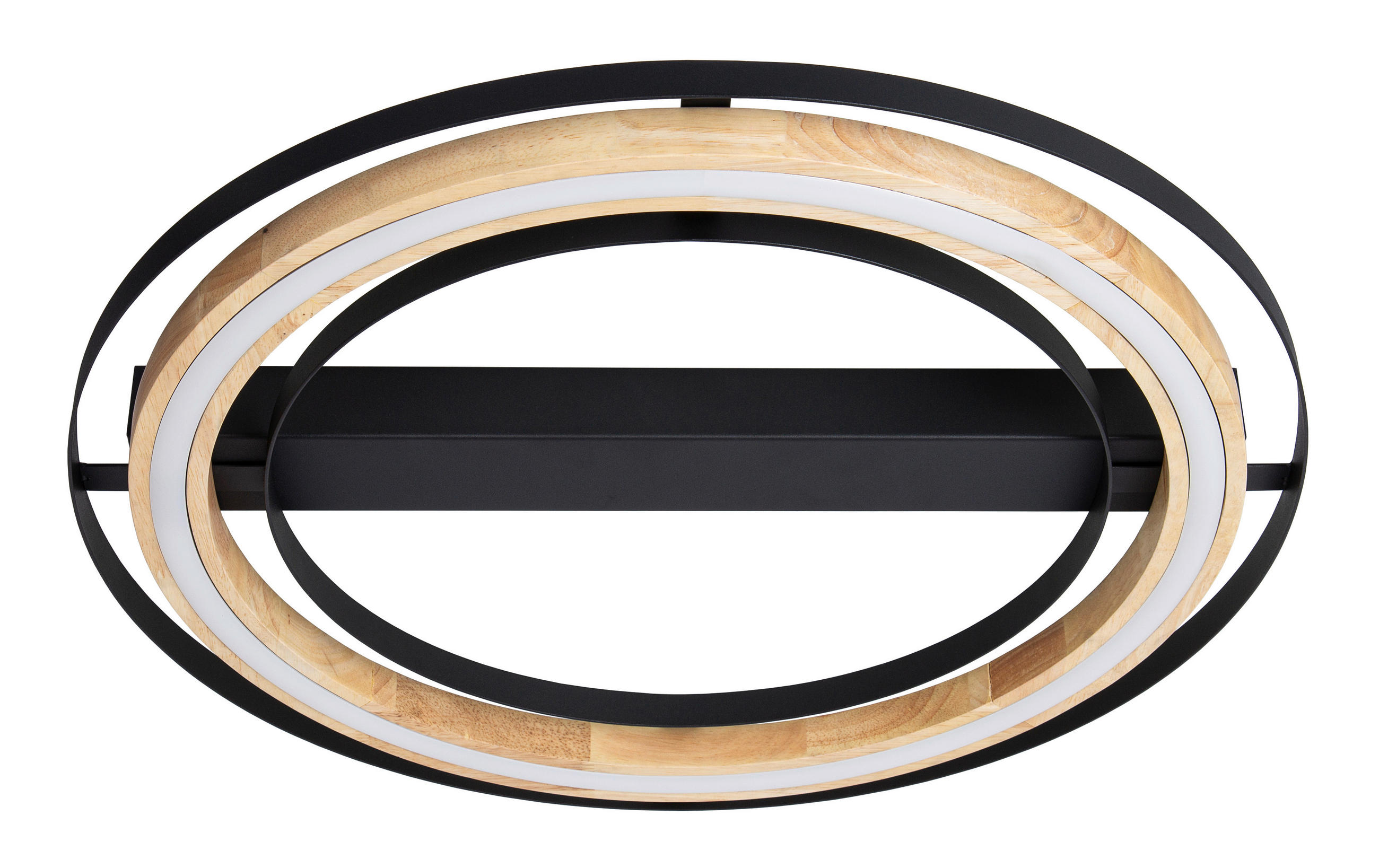 Thumbnail - Nowa LED-Deckenleuchte 62375608 schwarz natur Metall Bambus H/D: ca. 6x56,5 cm 1 Brennstellen