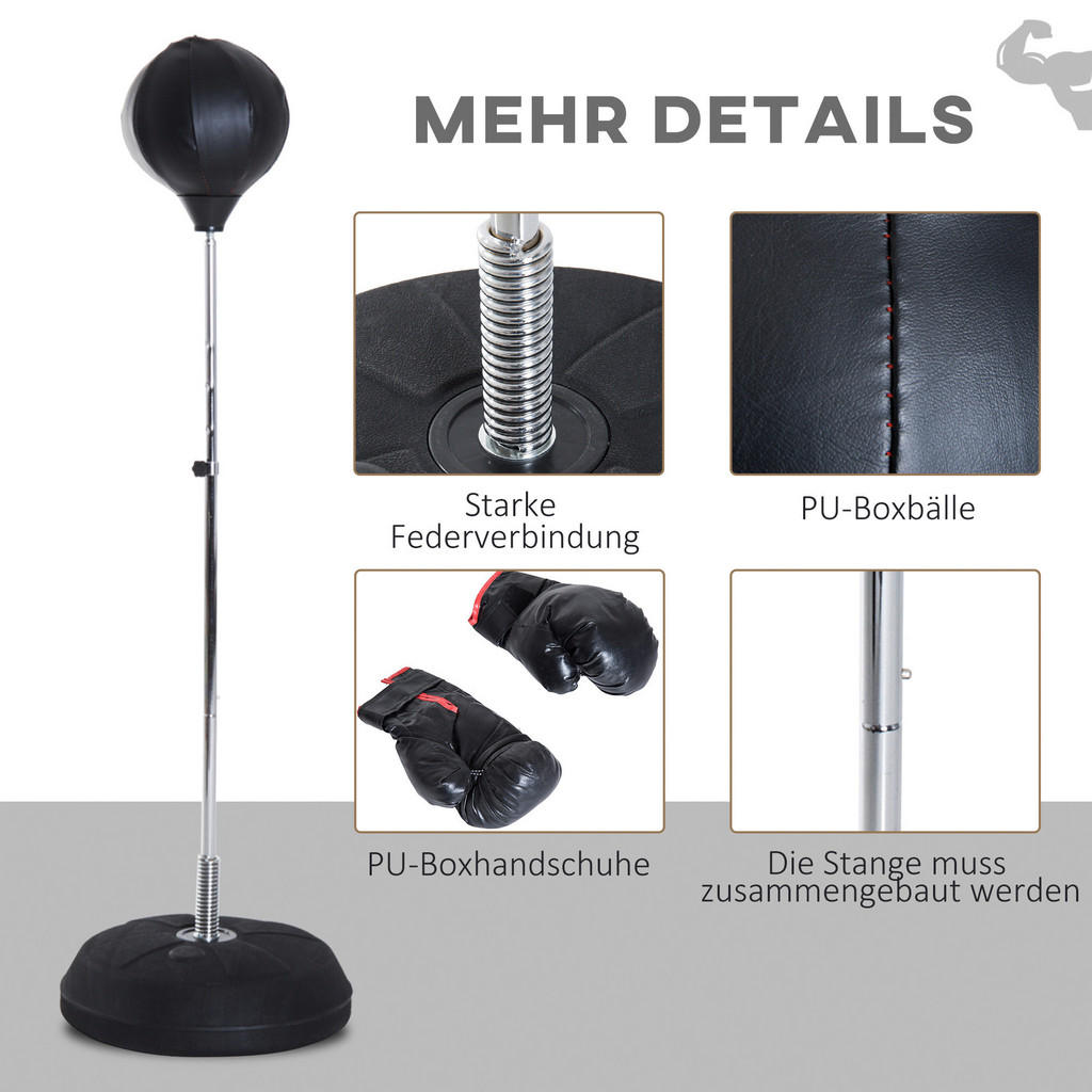 Thumbnail - HOMCOM Boxsack schwarz Kunststoff B/H/L: ca. 43x144x43 cm