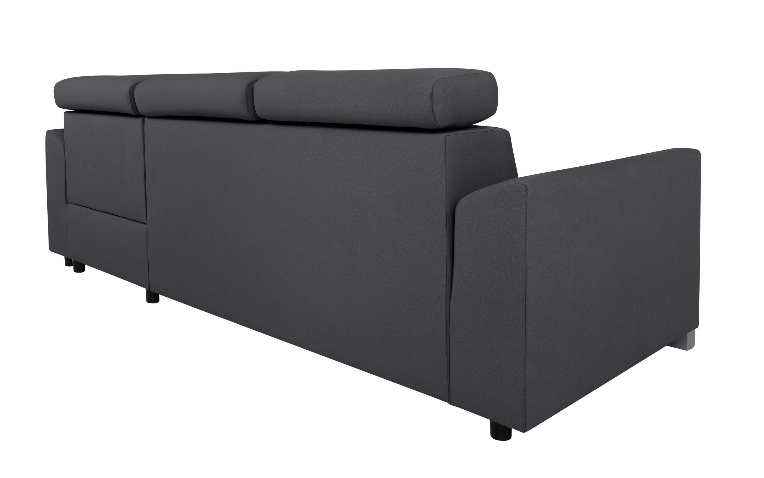 Thumbnail - Ecksofa mit Bettfunktion und Bettkasten Ashgrey Microfaser B/H/T: ca. 243x85x186 cm