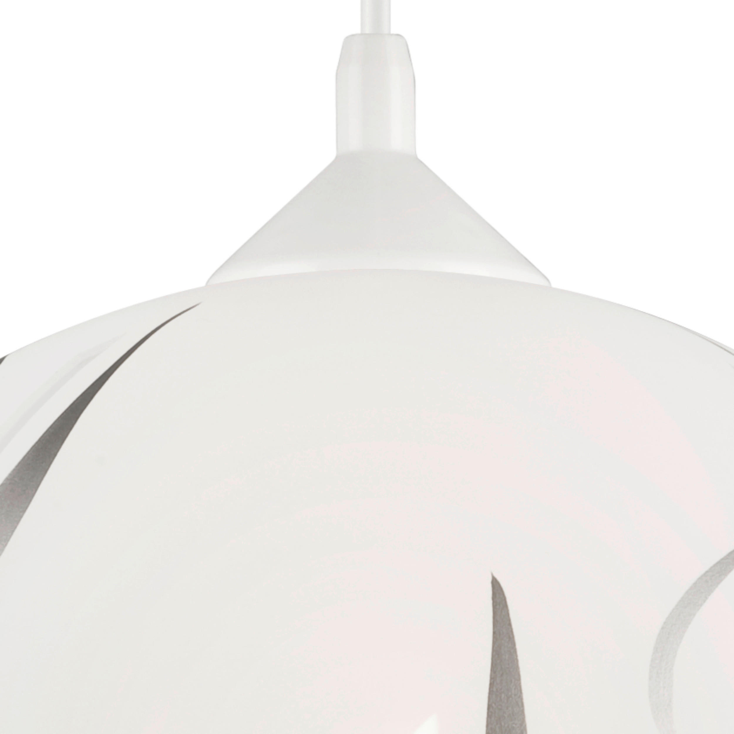 Thumbnail - Lamkur Pendelleuchte MARCY 28057 silber Glas H/L: ca. 70x30 cm E27 1 Brennstellen