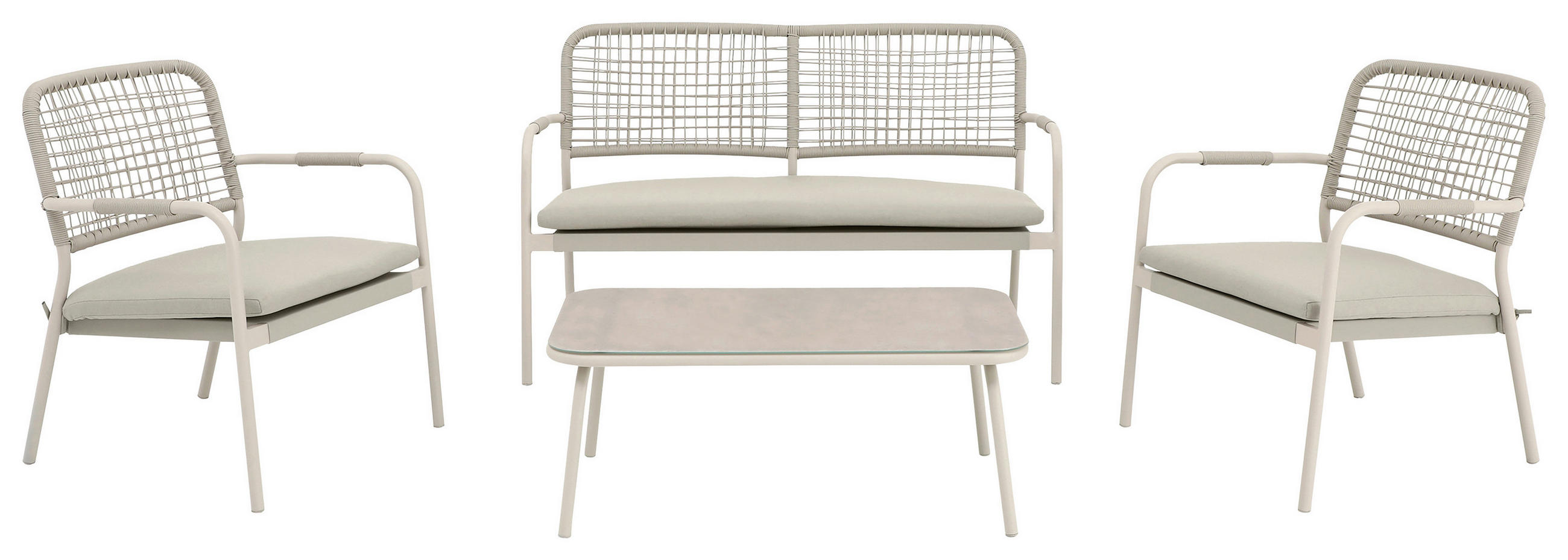 POCOline Gartensitzgruppe beige Stahl