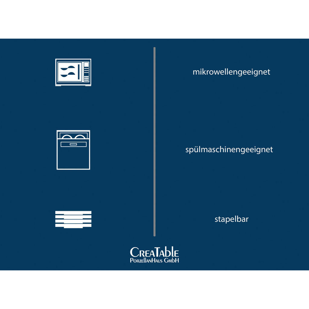 Thumbnail - CreaTable Tafelservice Nordic weiß Steinzeug 12 tlg.