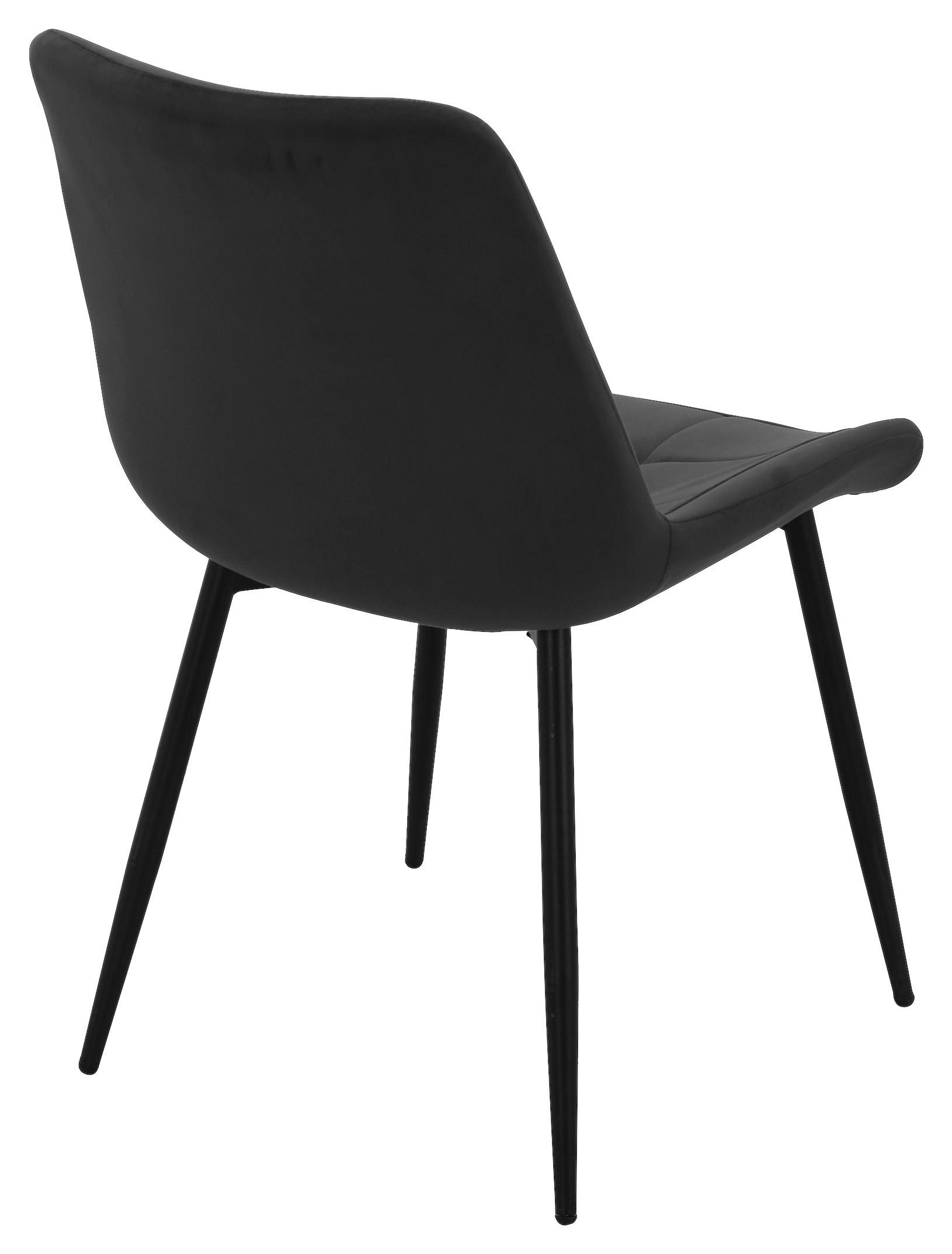 Thumbnail - Stuhl KIRA schwarz Webstoff B/T: ca. 52x82,5 cm