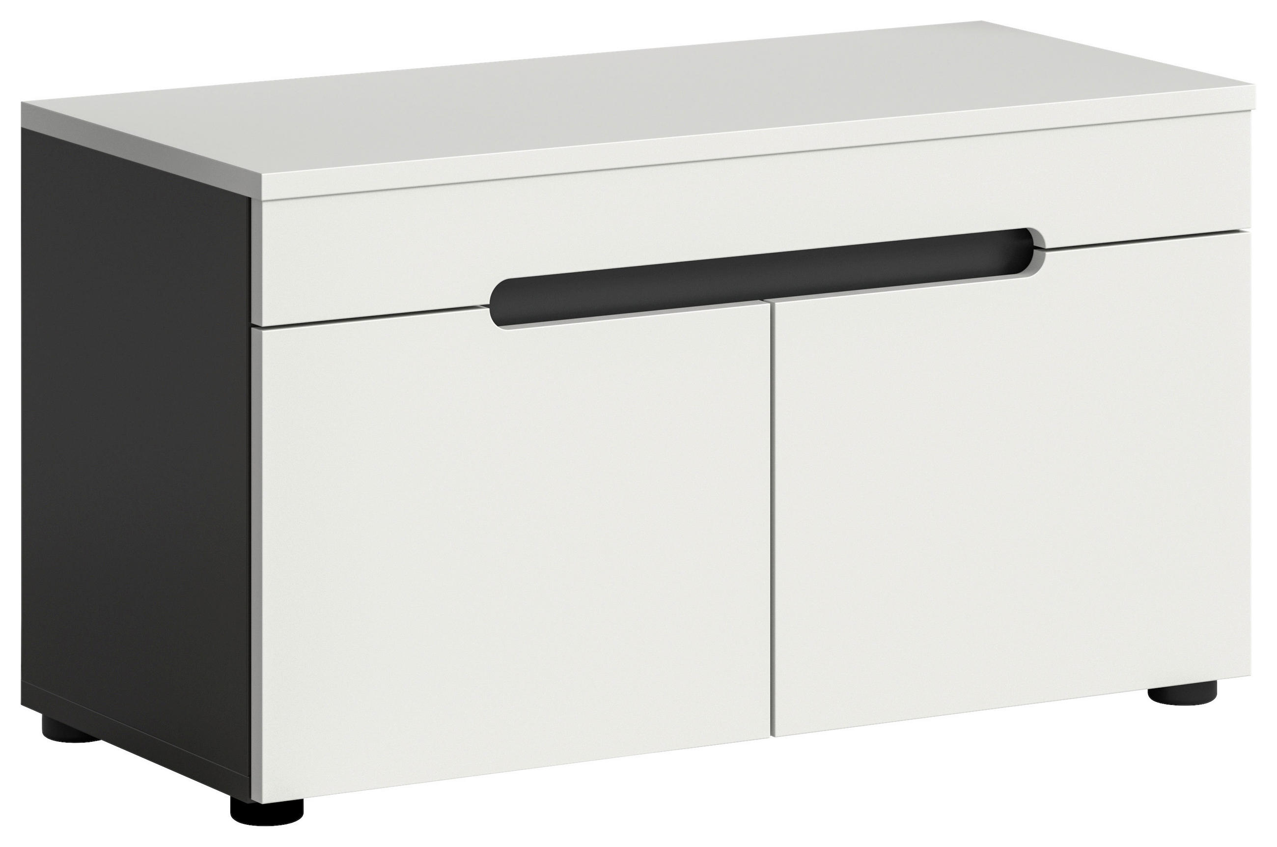 Sitzbank Canu basaltgrau Nachbildung weiß B/H/T: ca. 80x45x37 cm