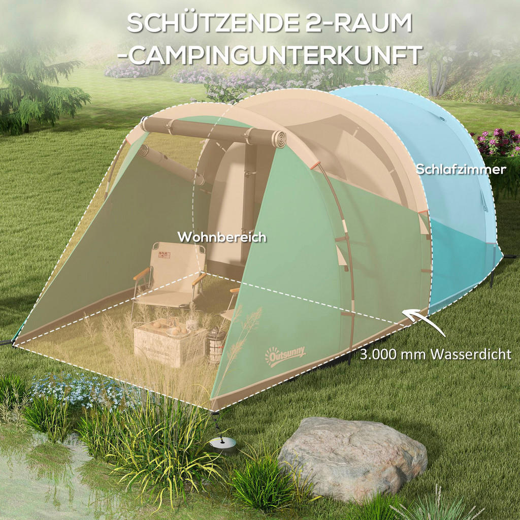 Thumbnail - Outsunny Campingzelt B/H/L: ca. 260x190x460 cm