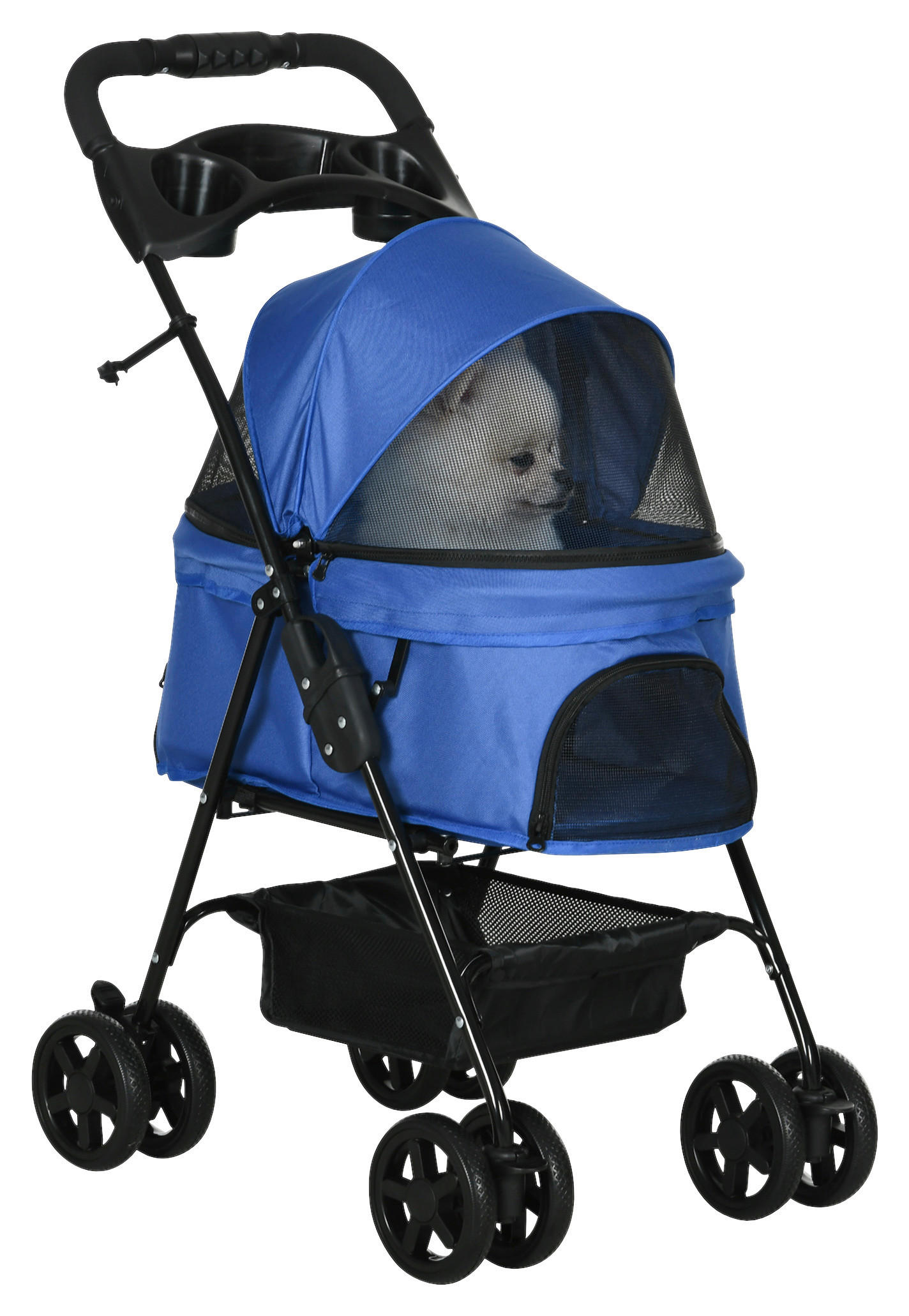 PawHut Hunde-Zubehör blau Edelstahl B/H/L: ca. 45x67x96 cm