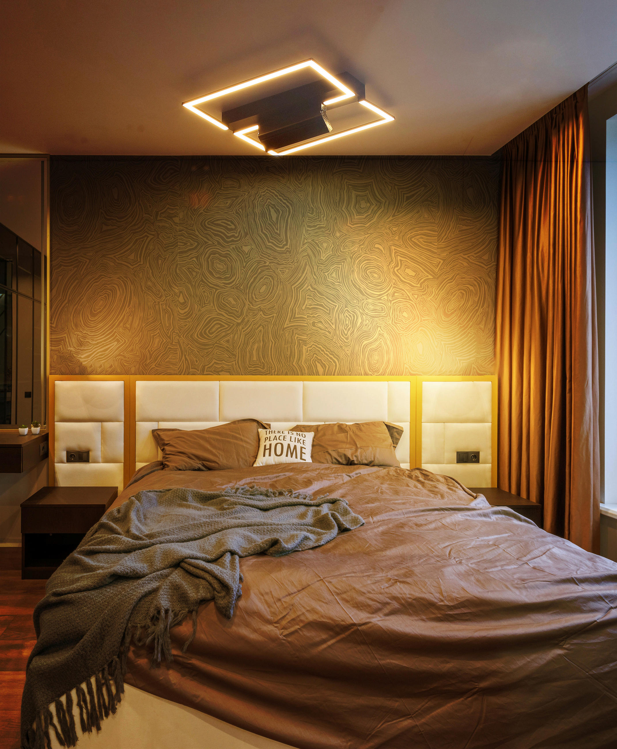 Thumbnail - GLOBO LED-Deckenleuchte schwarz mattschwarz Aluminium Metall Kunststoff B/H/T: ca. 42x11x42 cm